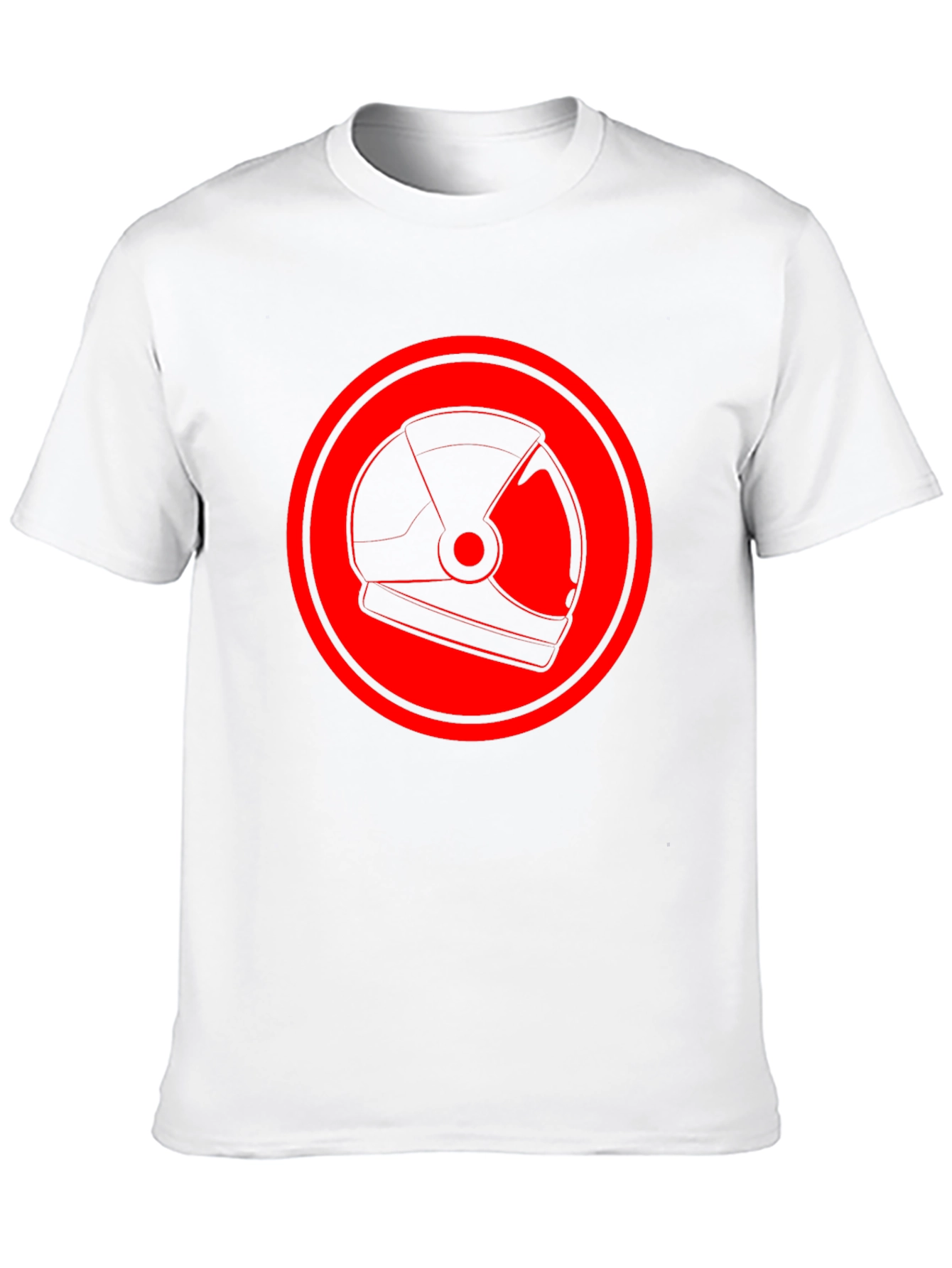 Red Helmet Graphic Black T-Shirt