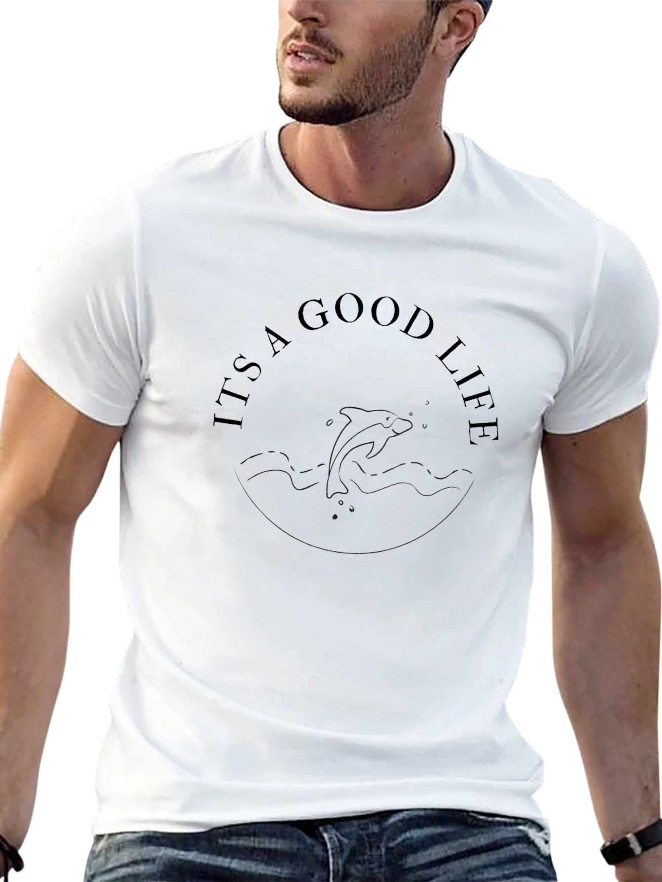 Its A Good Life Dolphin Graphic Tee