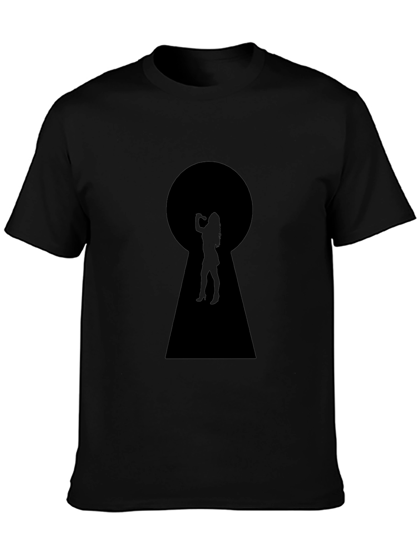 Keyhole Silhouette Graphic T-Shirt