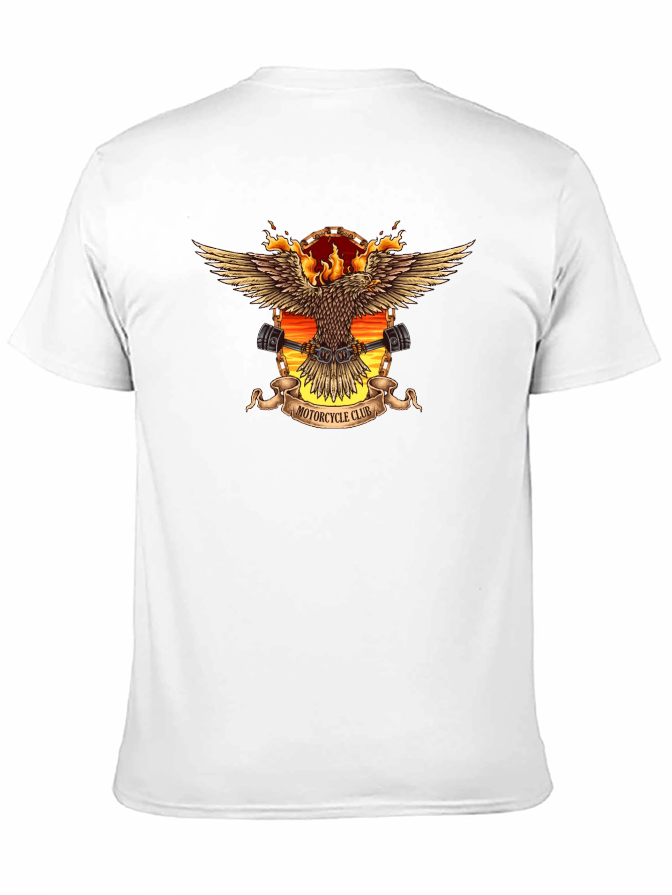 Motorcycle Club Eagle Graphic Tee - Black