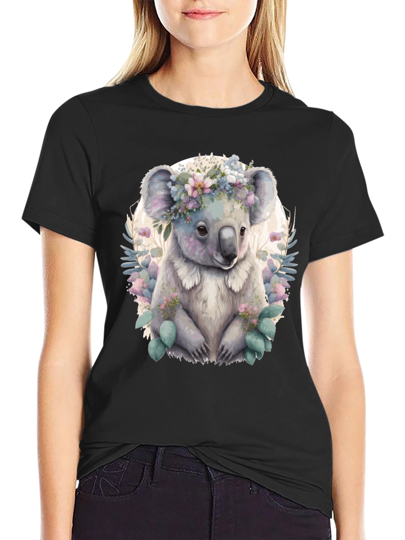 Koala Flower Crown Graphic Tee