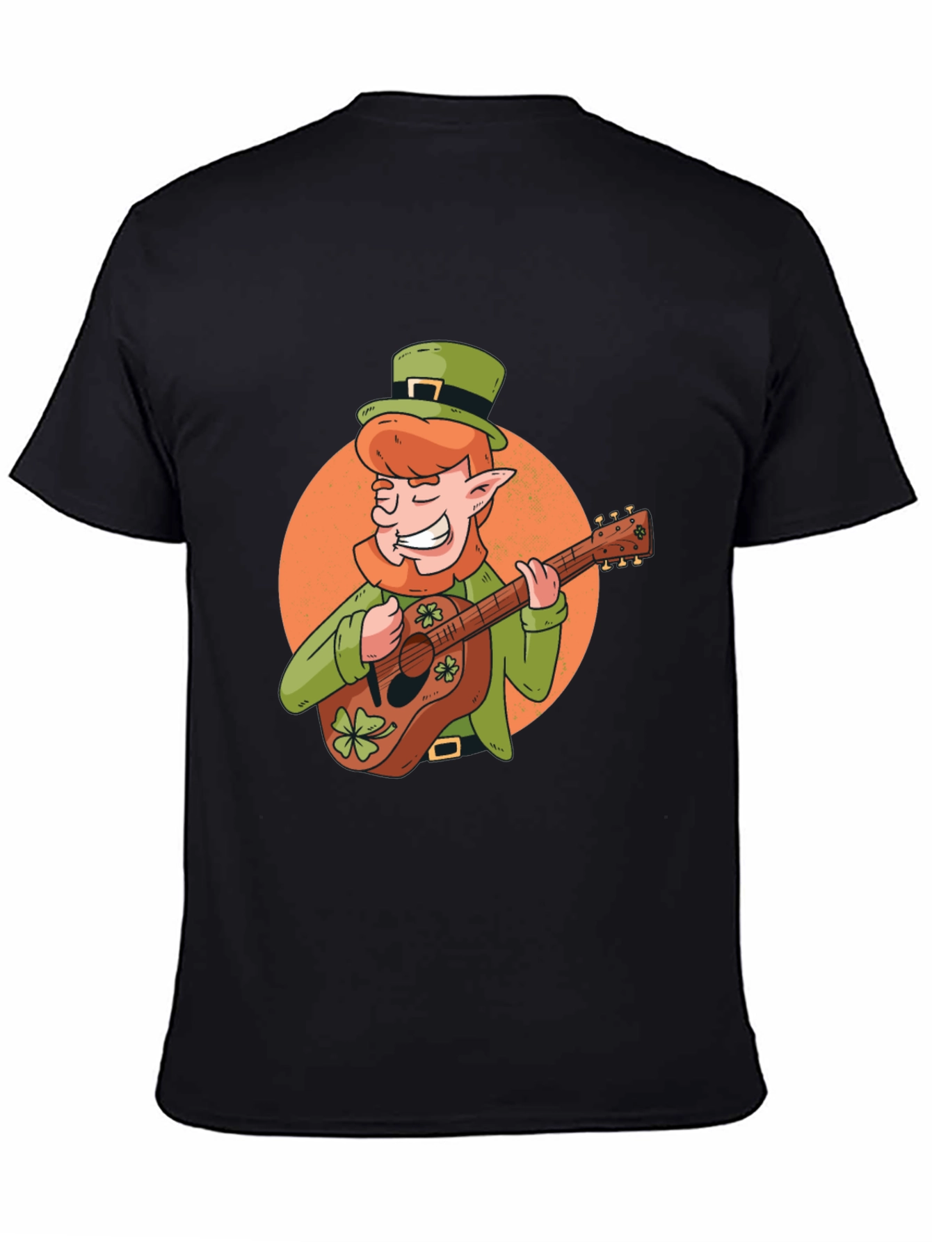 St. Patricks Day Leprechaun Guitar Graphic Tee