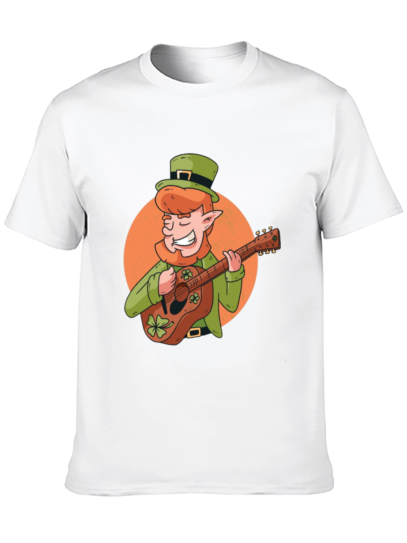 St. Patricks Day Leprechaun Guitar Graphic Tee