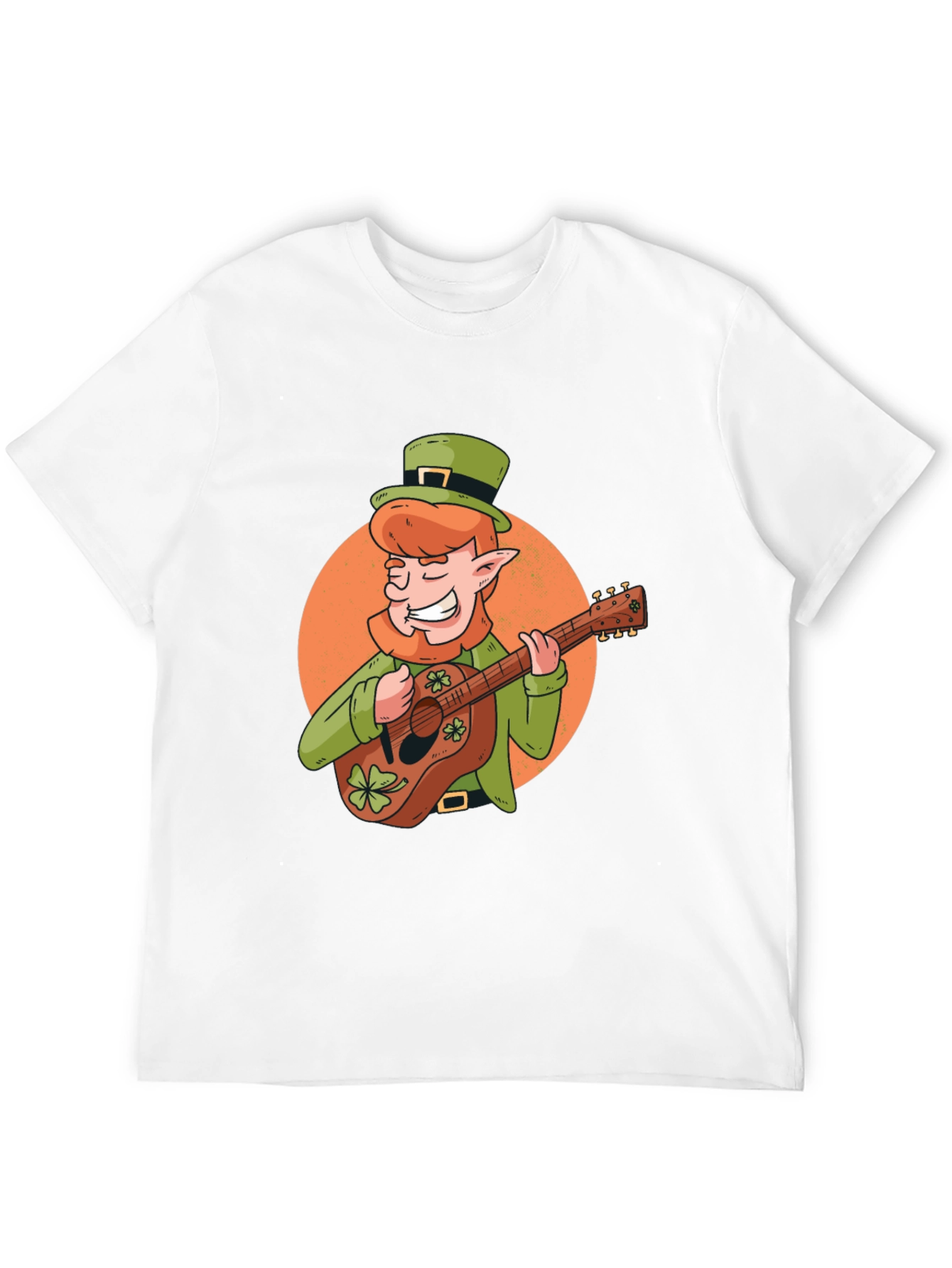 St. Patricks Day Leprechaun Guitar Graphic Tee