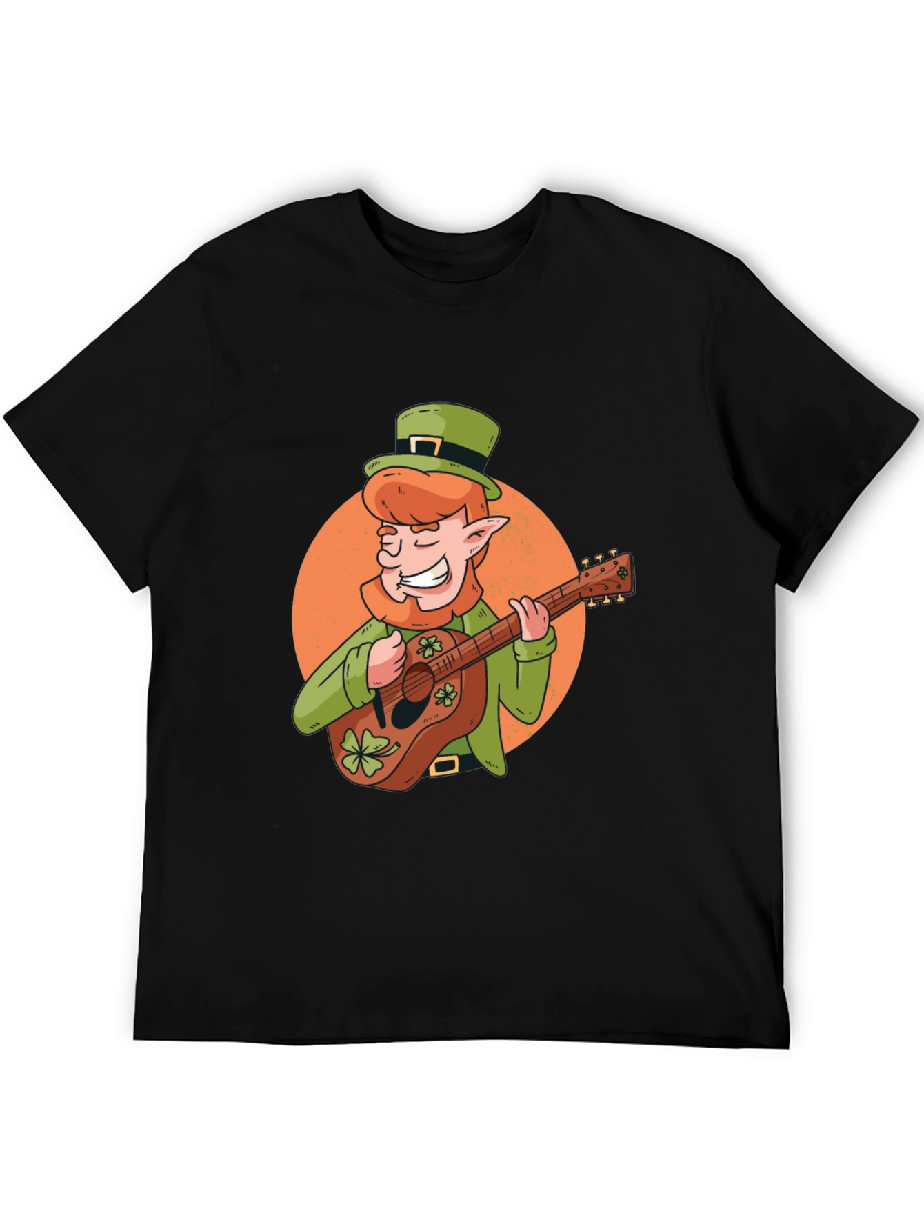 St. Patricks Day Leprechaun Guitar Graphic Tee