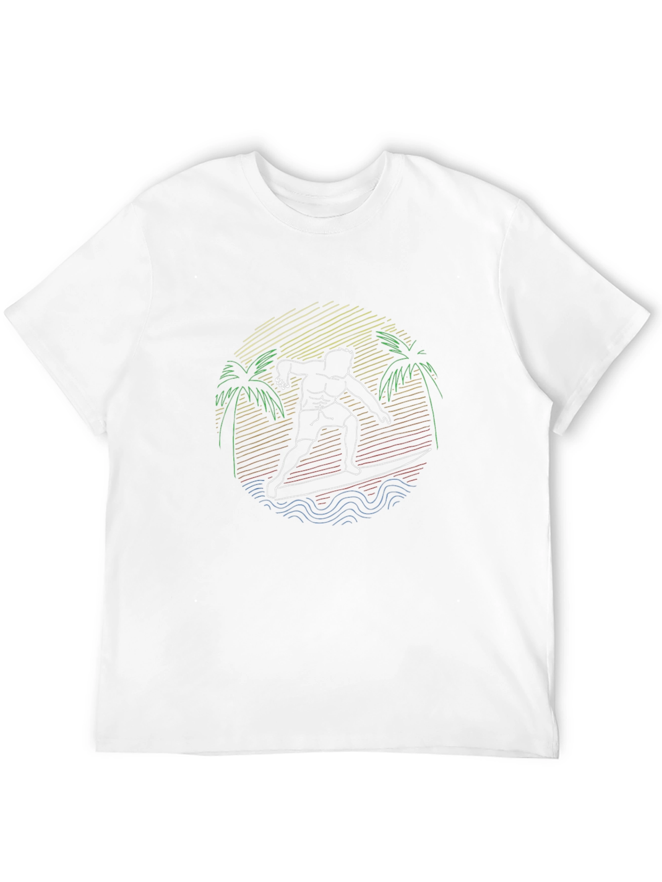 Surfer Graphic Tee - Black Cotton T-Shirt