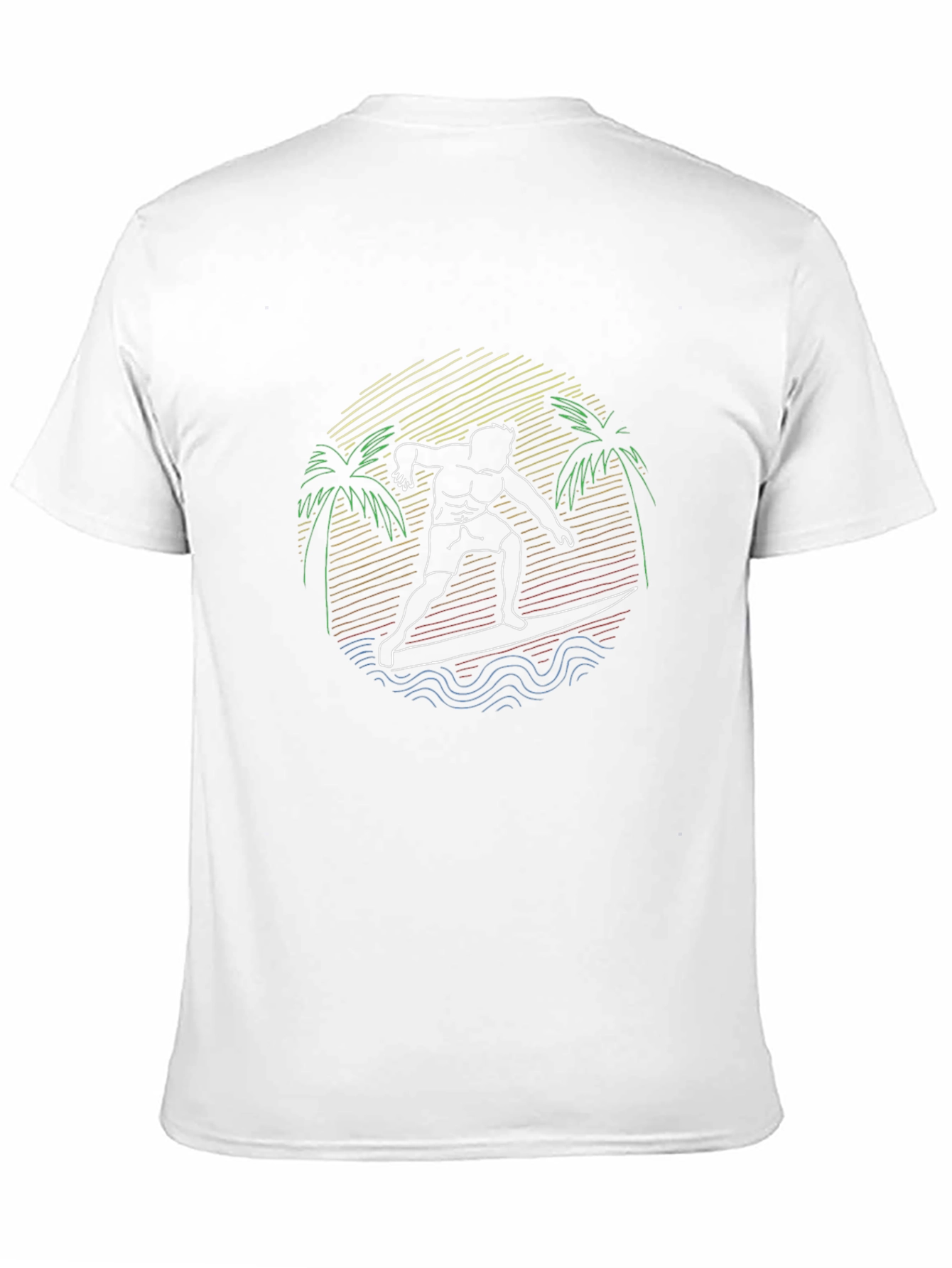 Surfer Graphic Tee - Black Cotton T-Shirt