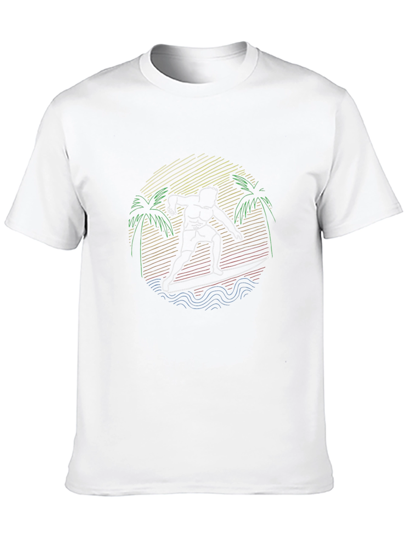 Surfer Graphic Tee - Black Cotton T-Shirt