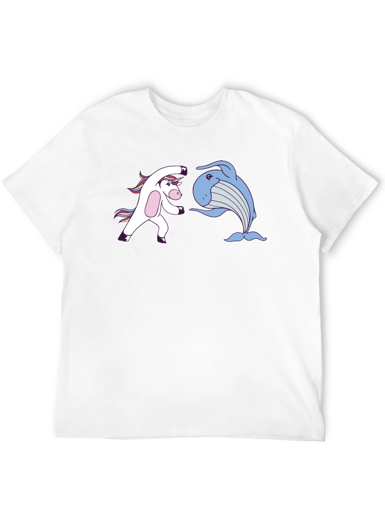 Unicorn Whale Punch Black T-Shirt