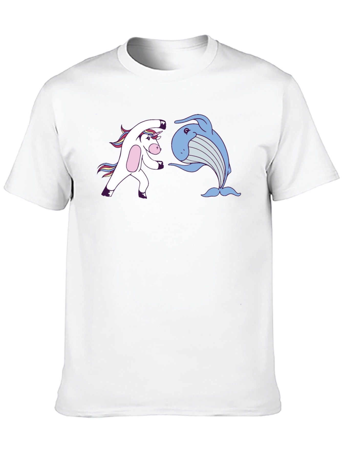 Unicorn Whale Punch Black T-Shirt