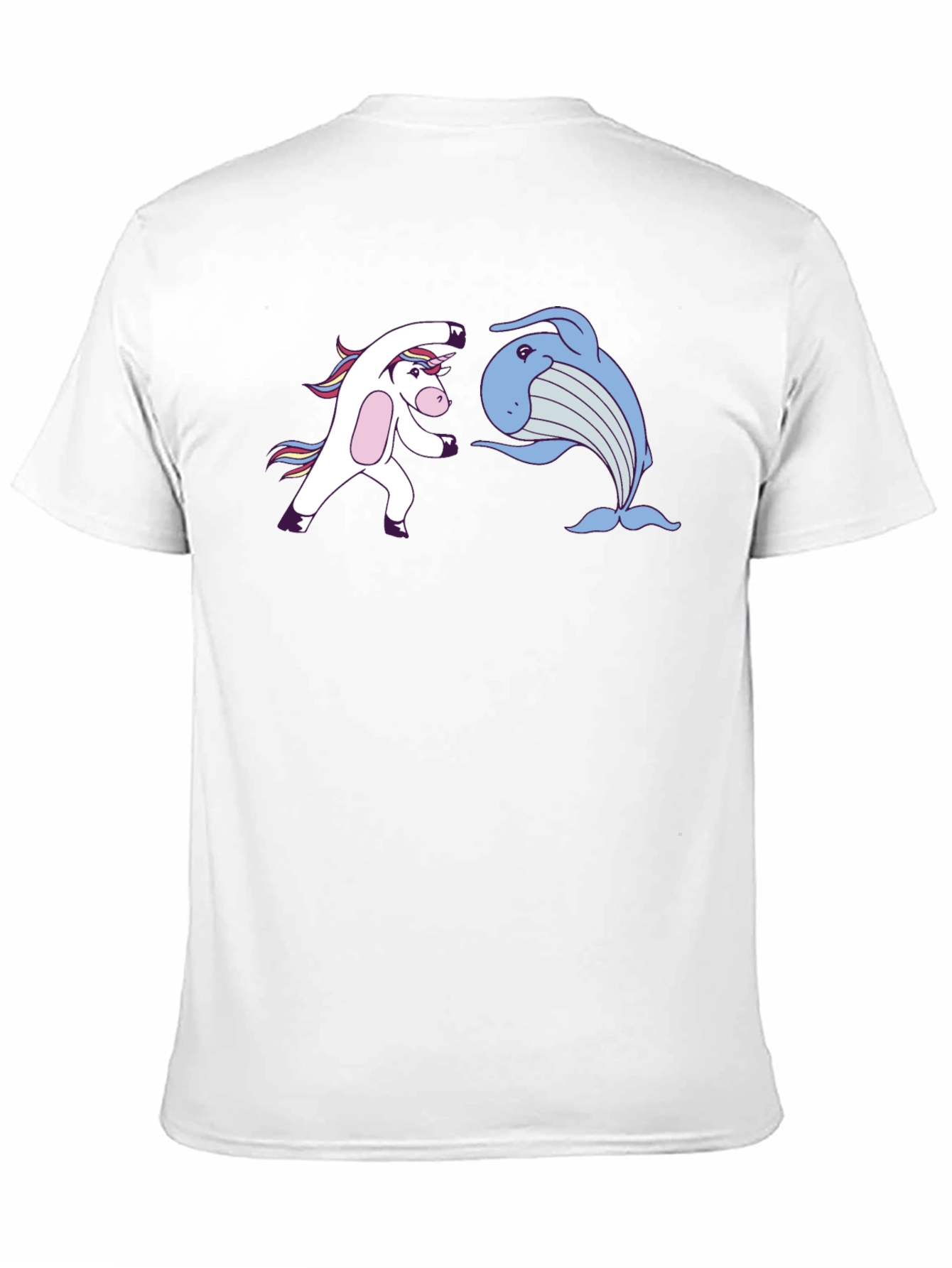 Unicorn Whale Punch Black T-Shirt