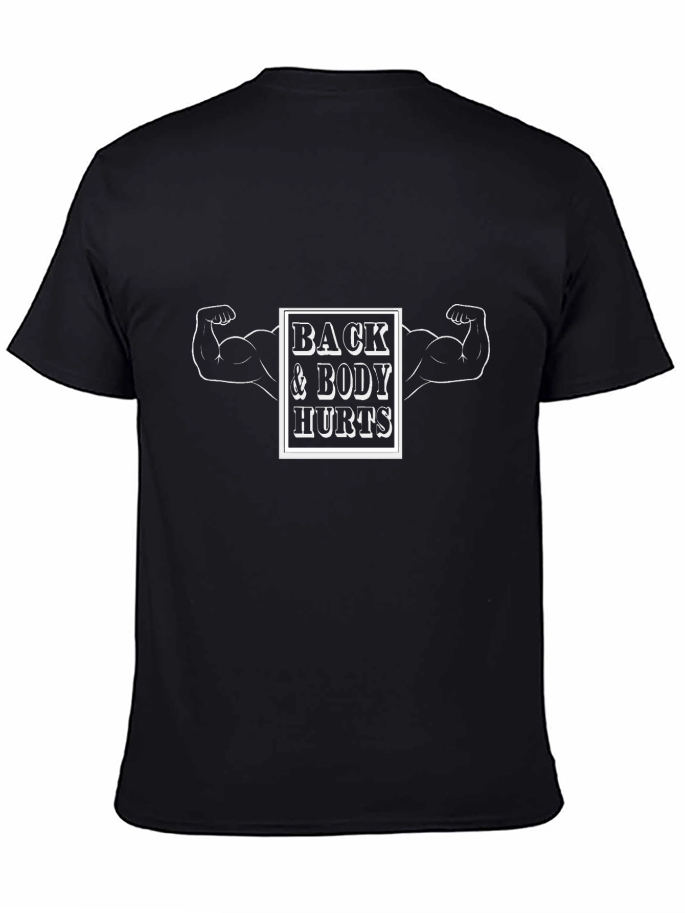Back & Body Hurts Black Graphic Tee