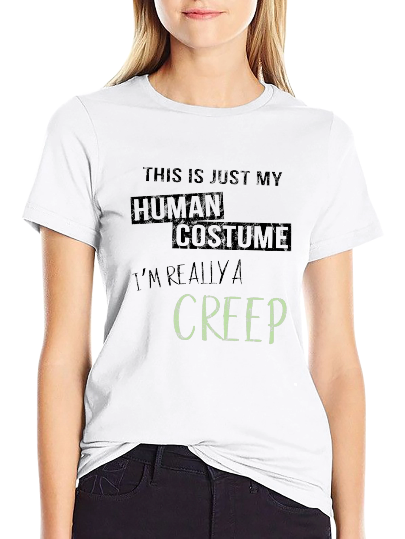 Human Costume Creep Funny T-Shirt