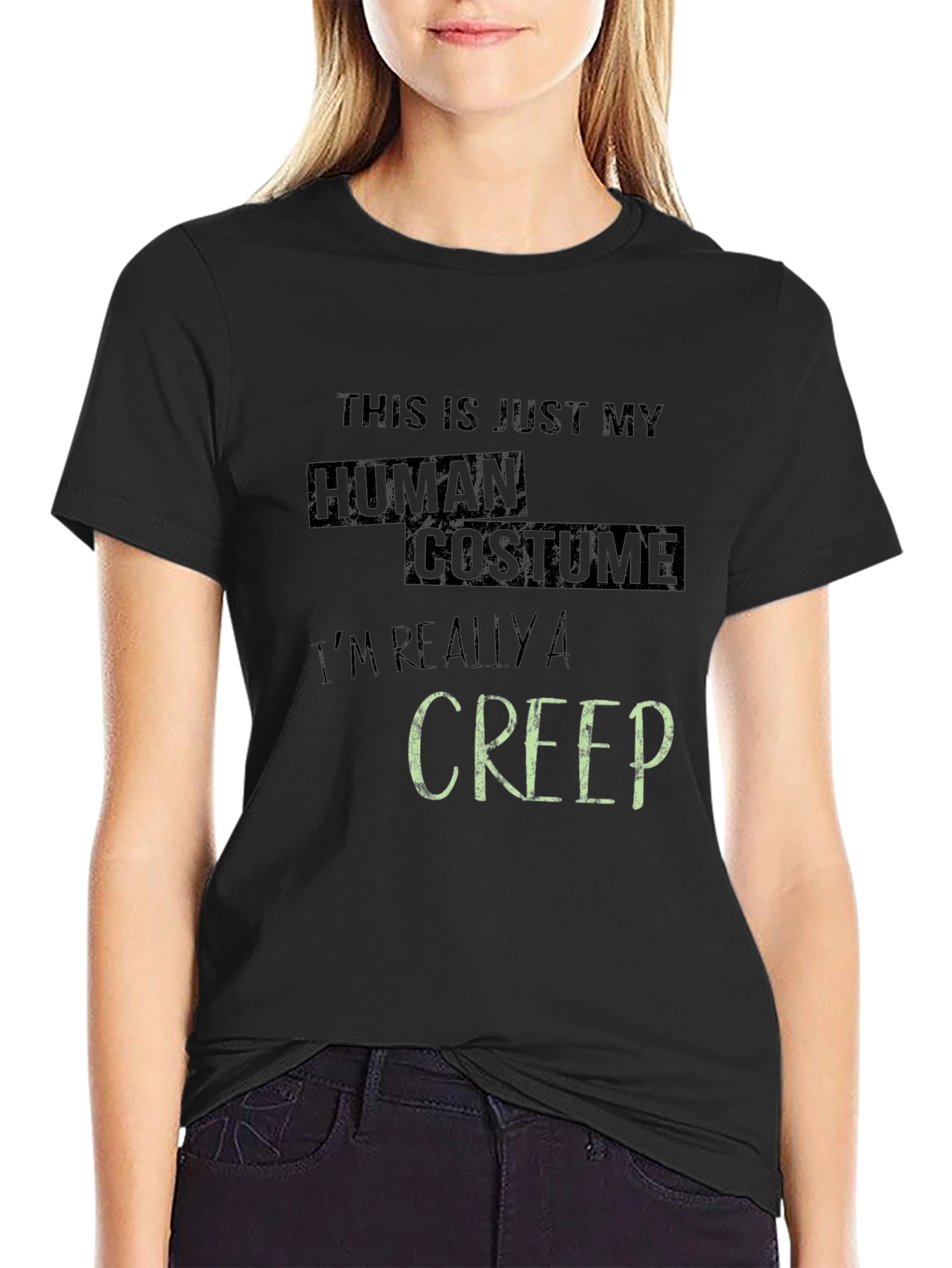 Human Costume Creep Funny T-Shirt