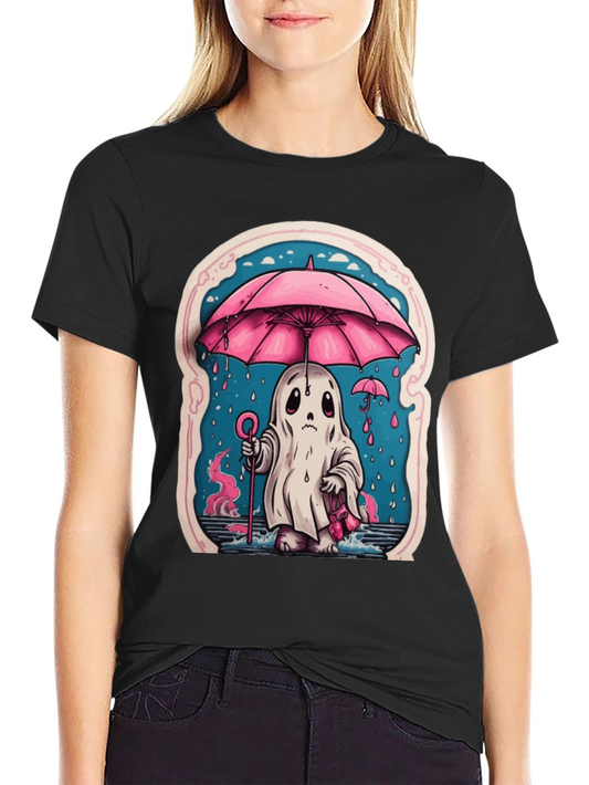 Cute Rainy Ghost Graphic Tee