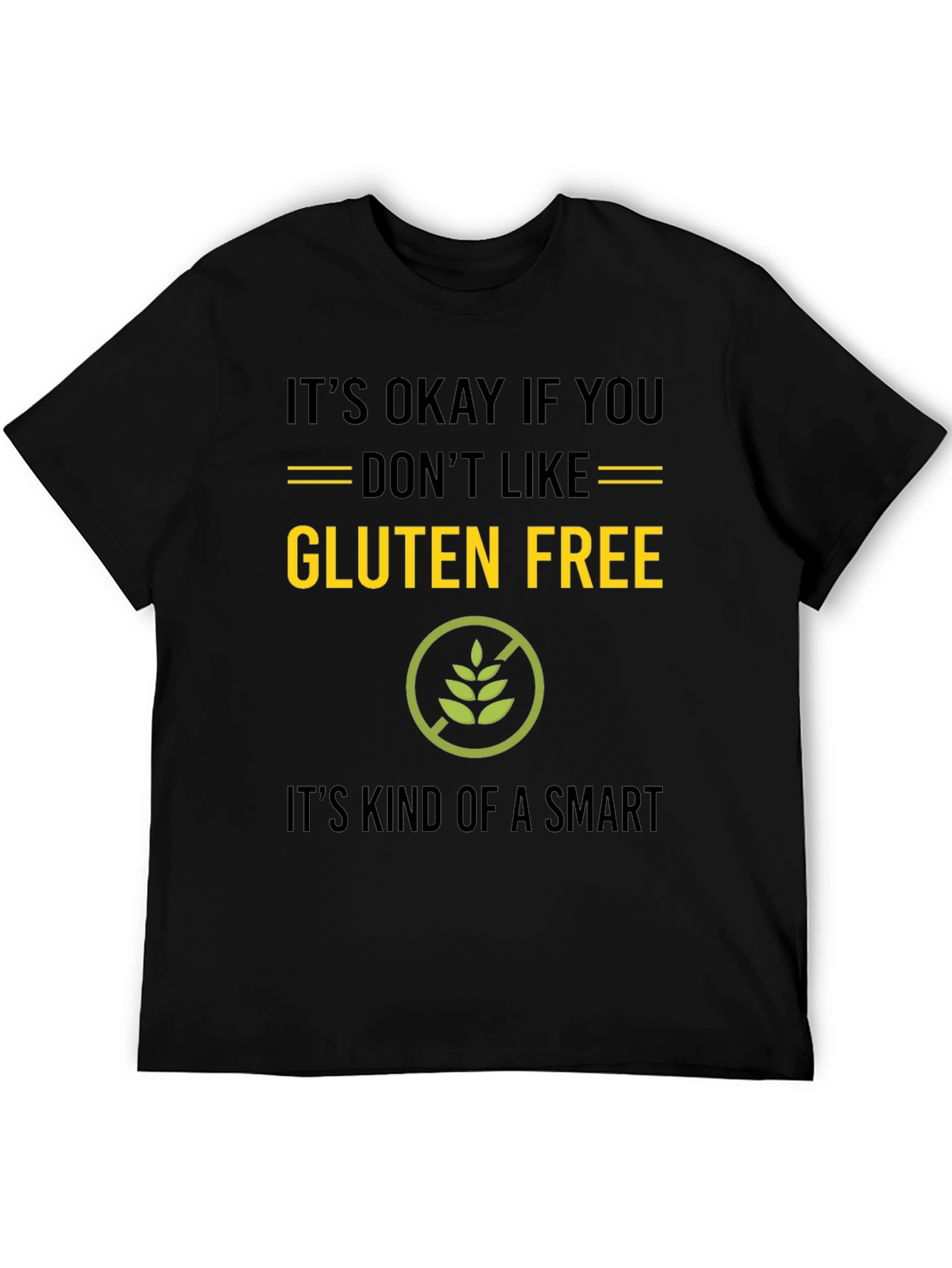 Gluten Free Smart Black T-Shirt