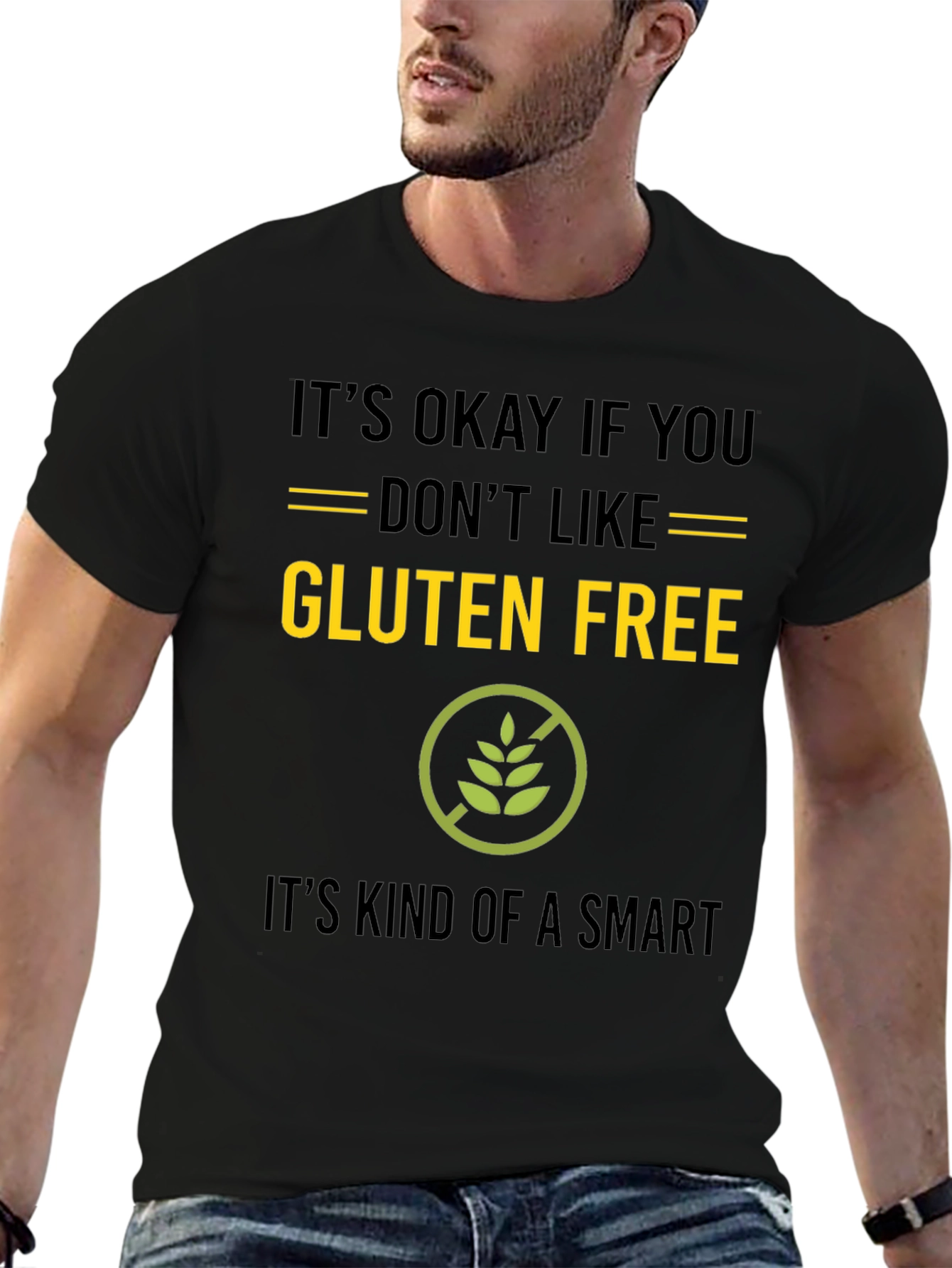 Gluten Free Smart Black T-Shirt