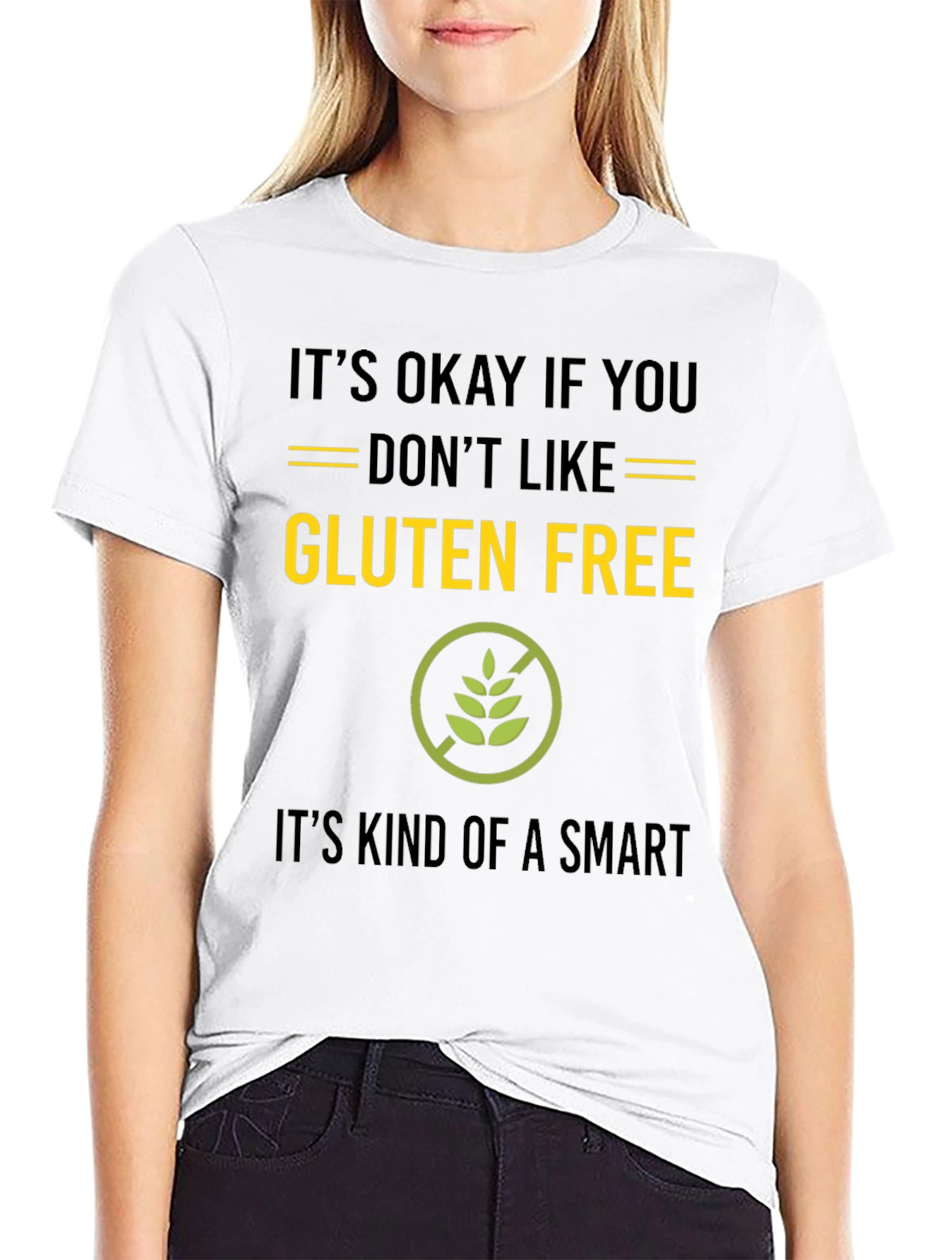 Gluten Free Smart Black T-Shirt
