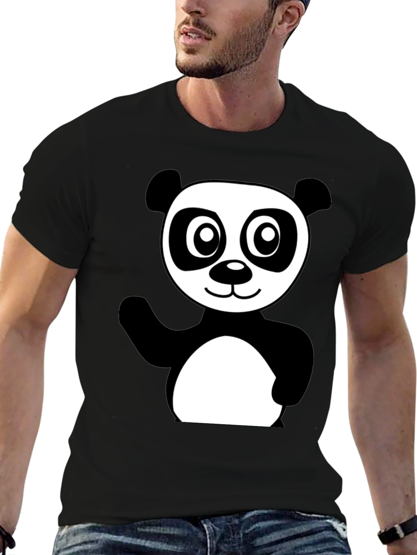 Black Panda Graphic T-Shirt