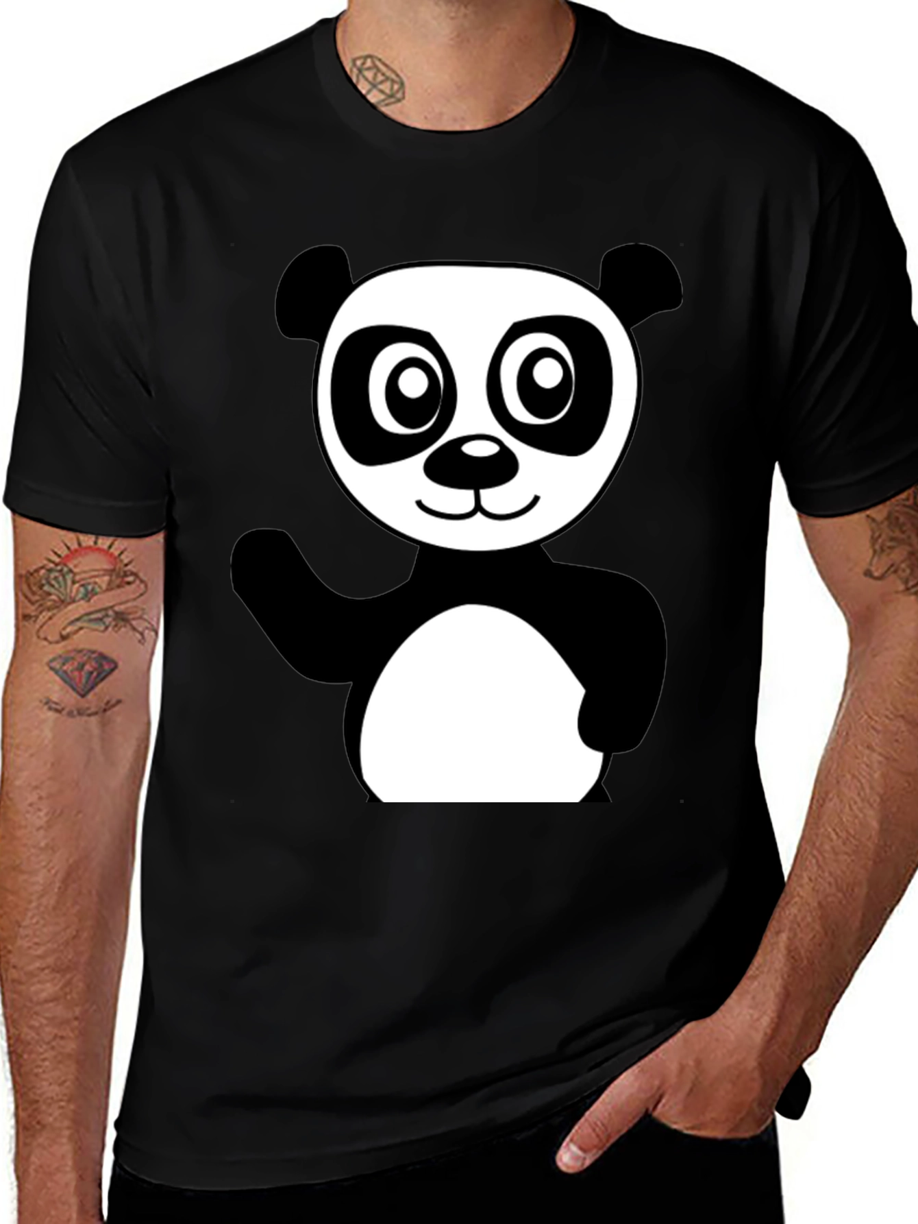 Black Panda Graphic T-Shirt