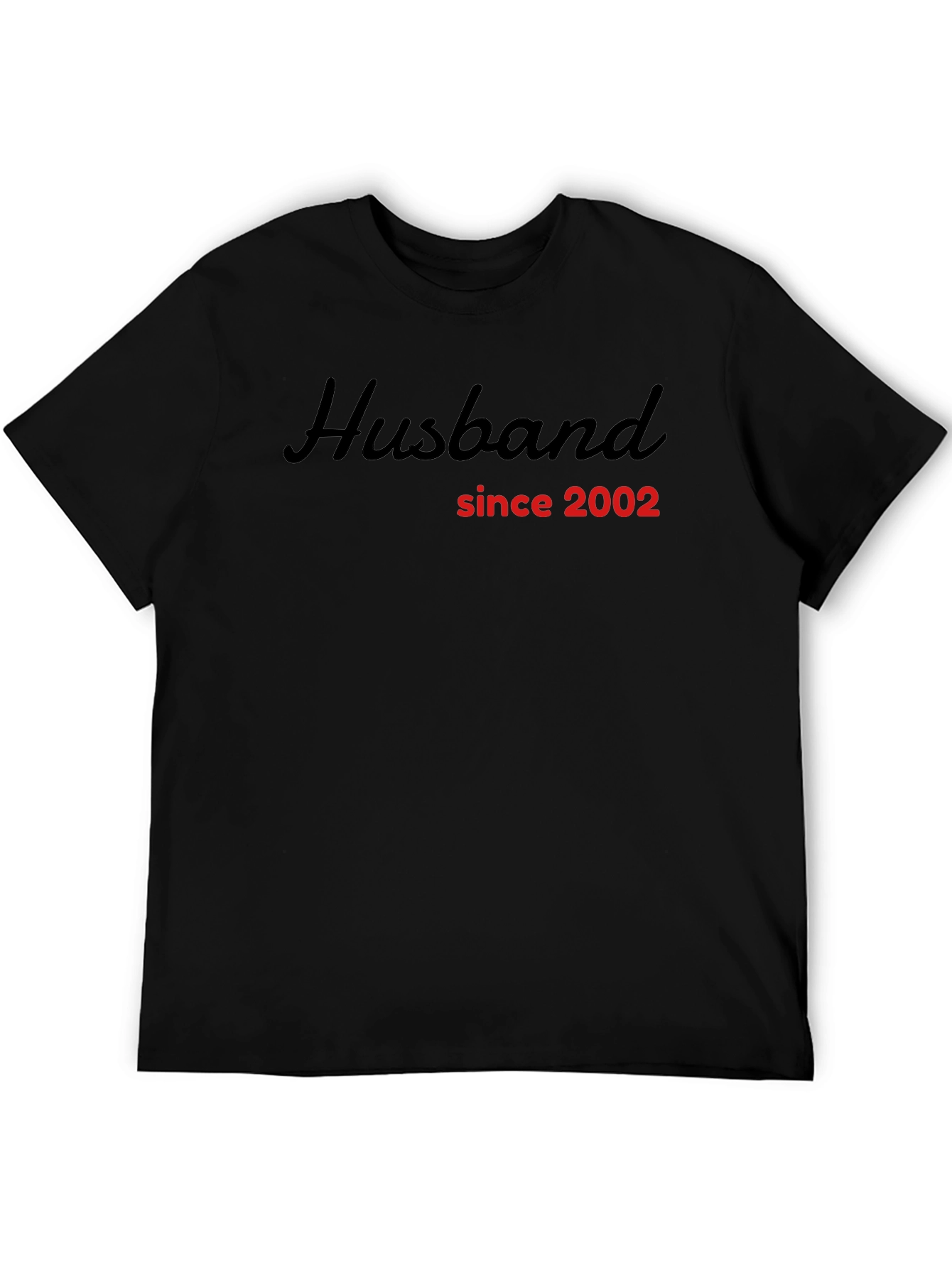 Husband Since 2002 Black Graphic Tee