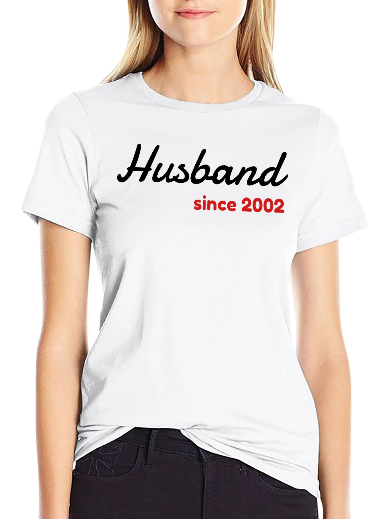 Husband Since 2002 Black Graphic Tee