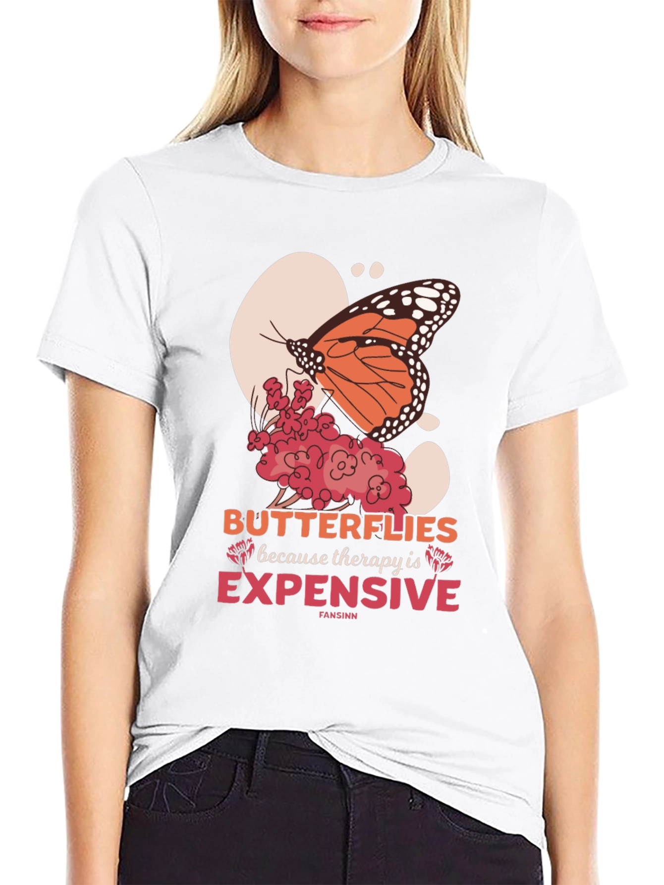 Butterfly Therapy T-Shirt - Expensive Humor
