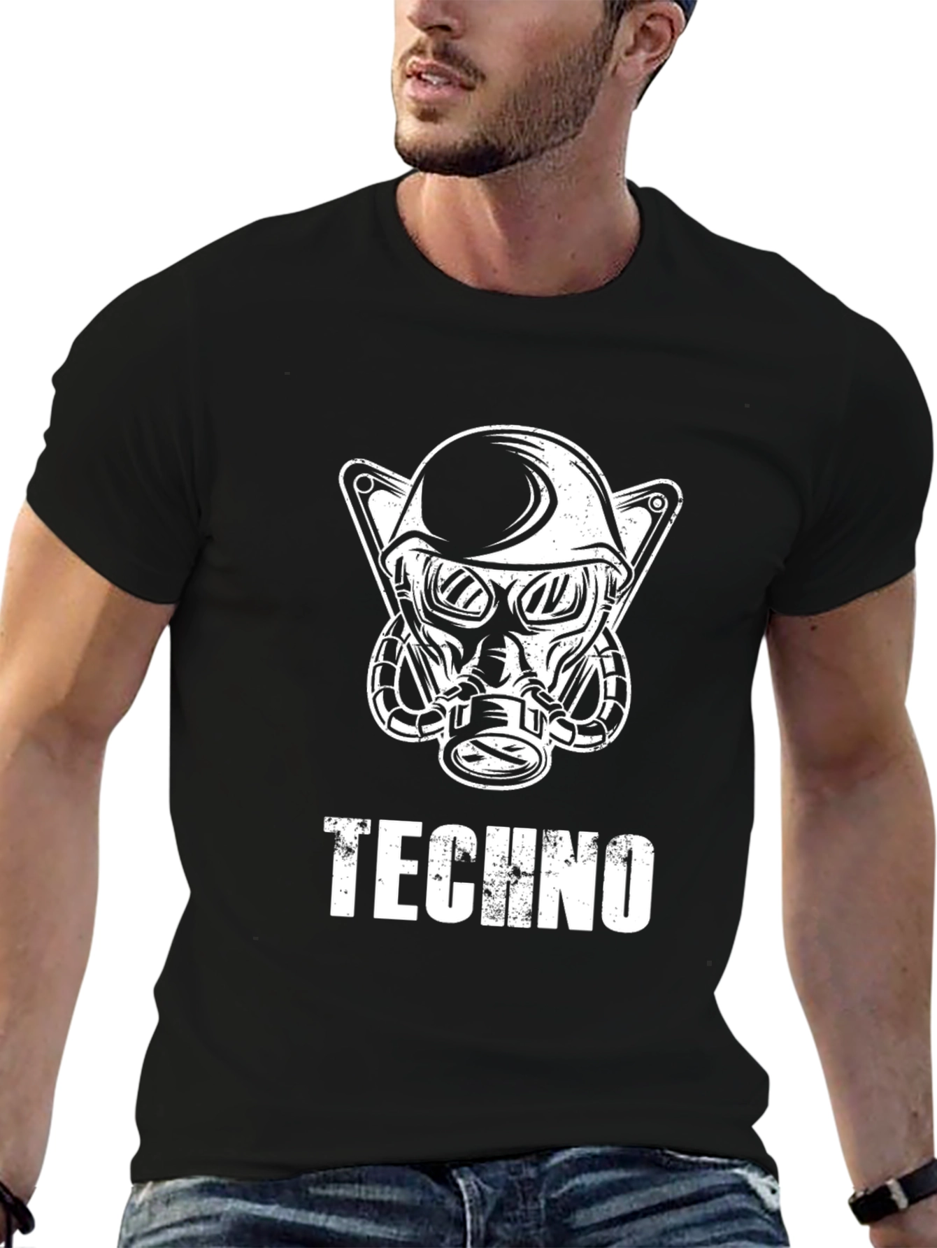 Techno Soldier Graphic T-Shirt - Cool Design!
