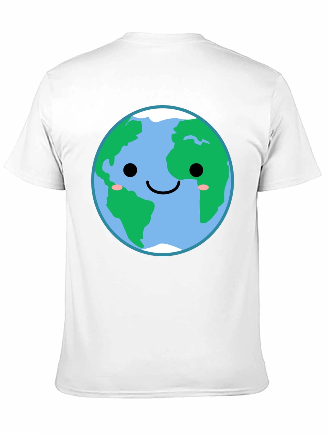 Cute Earth Graphic Tee - Black Crewneck Shirt