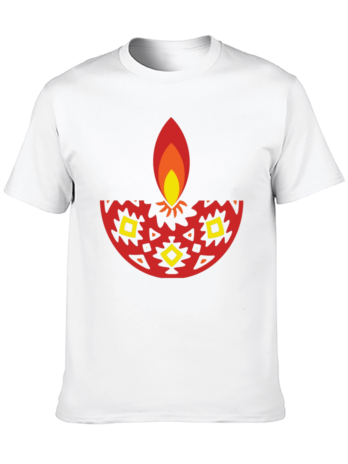 Diwali Graphic Tee - Black Cotton Blend T-Shirt