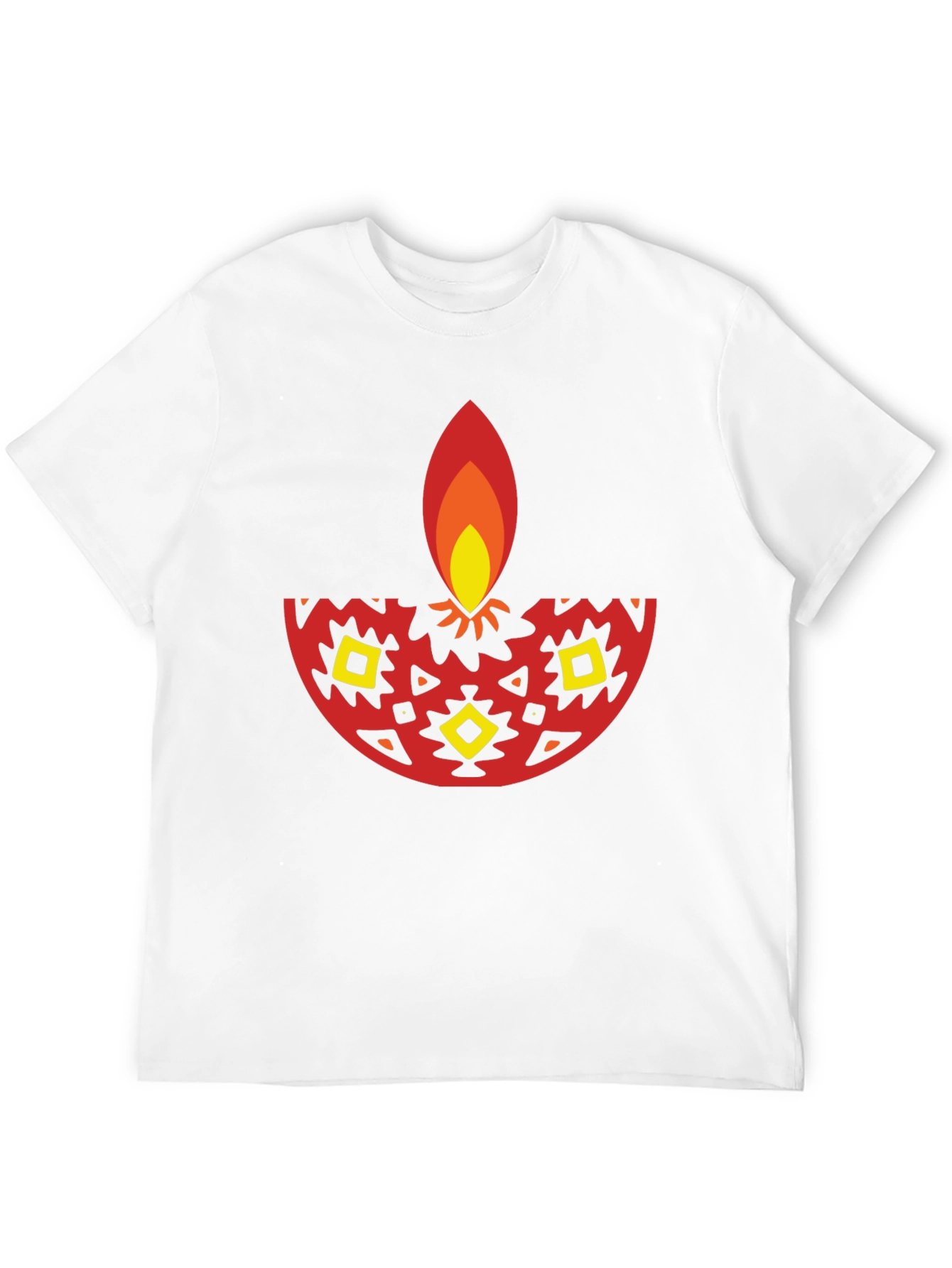 Diwali Graphic Tee - Black Cotton Blend T-Shirt