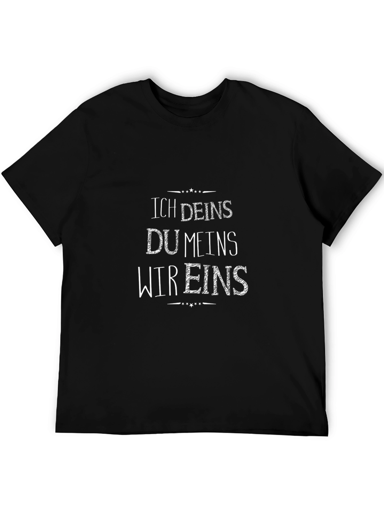 Ich Deins Du Meins Wir Eins Black T-Shirt
