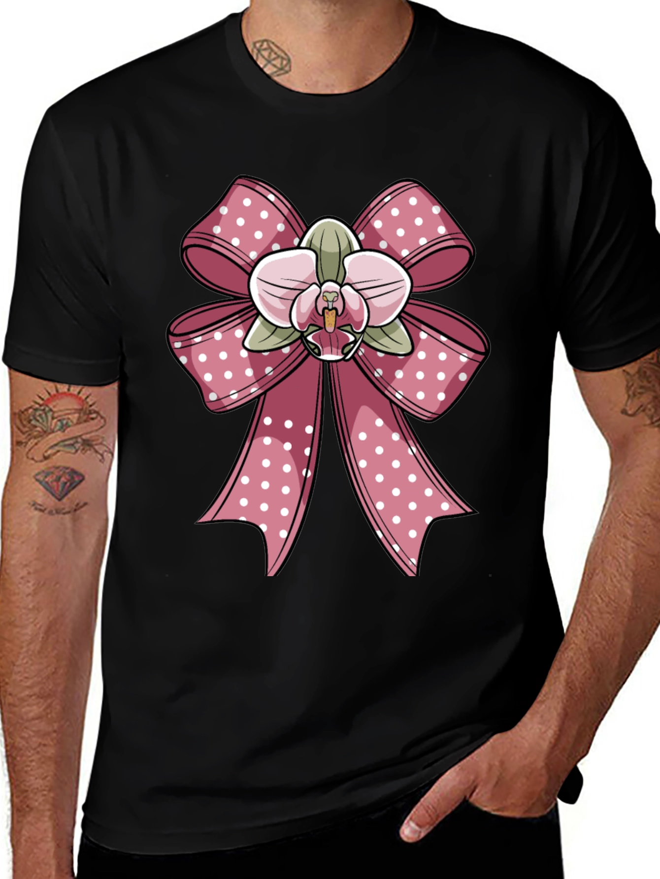 Pink Floral Bow T-Shirt