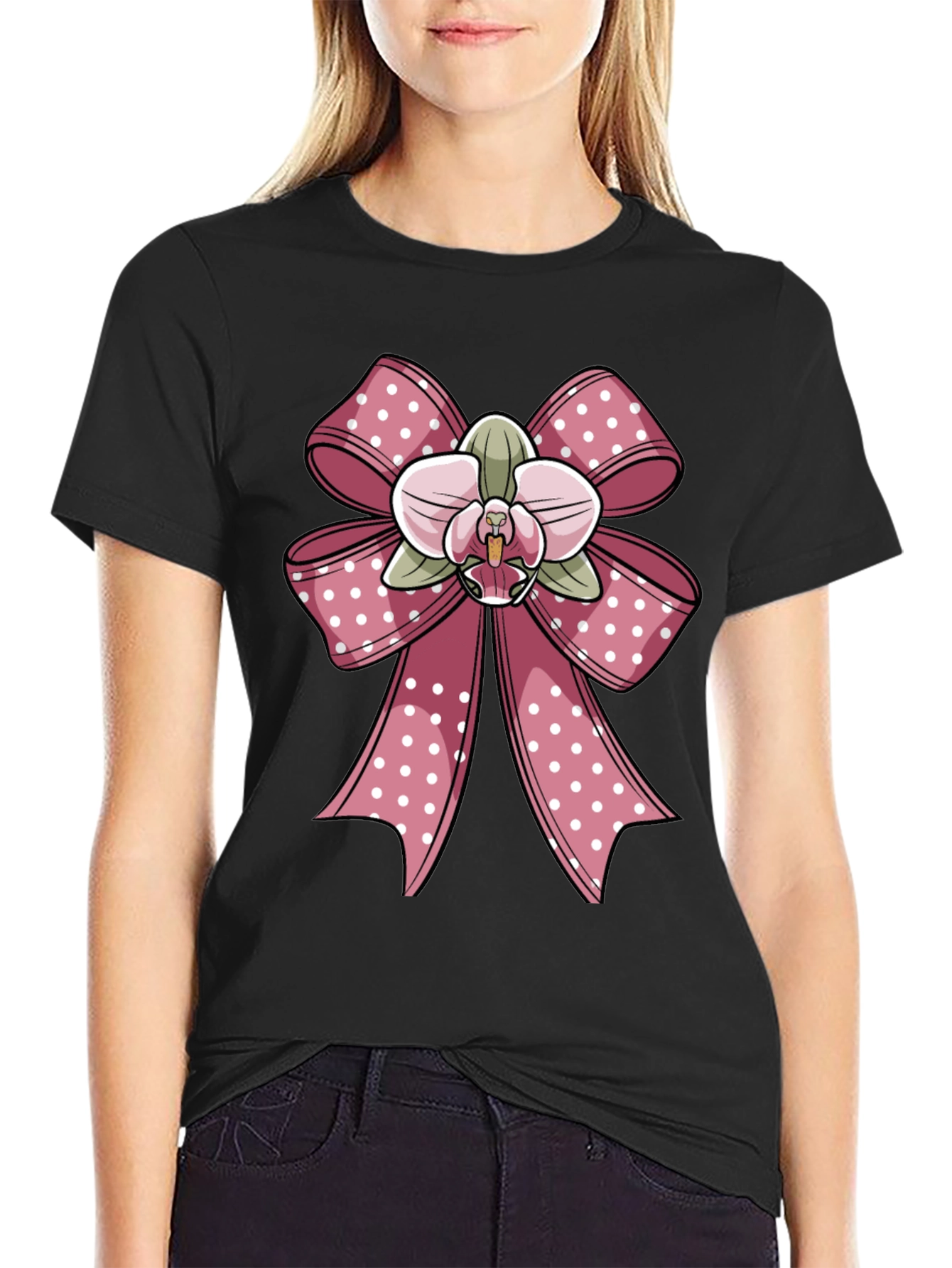Pink Floral Bow T-Shirt