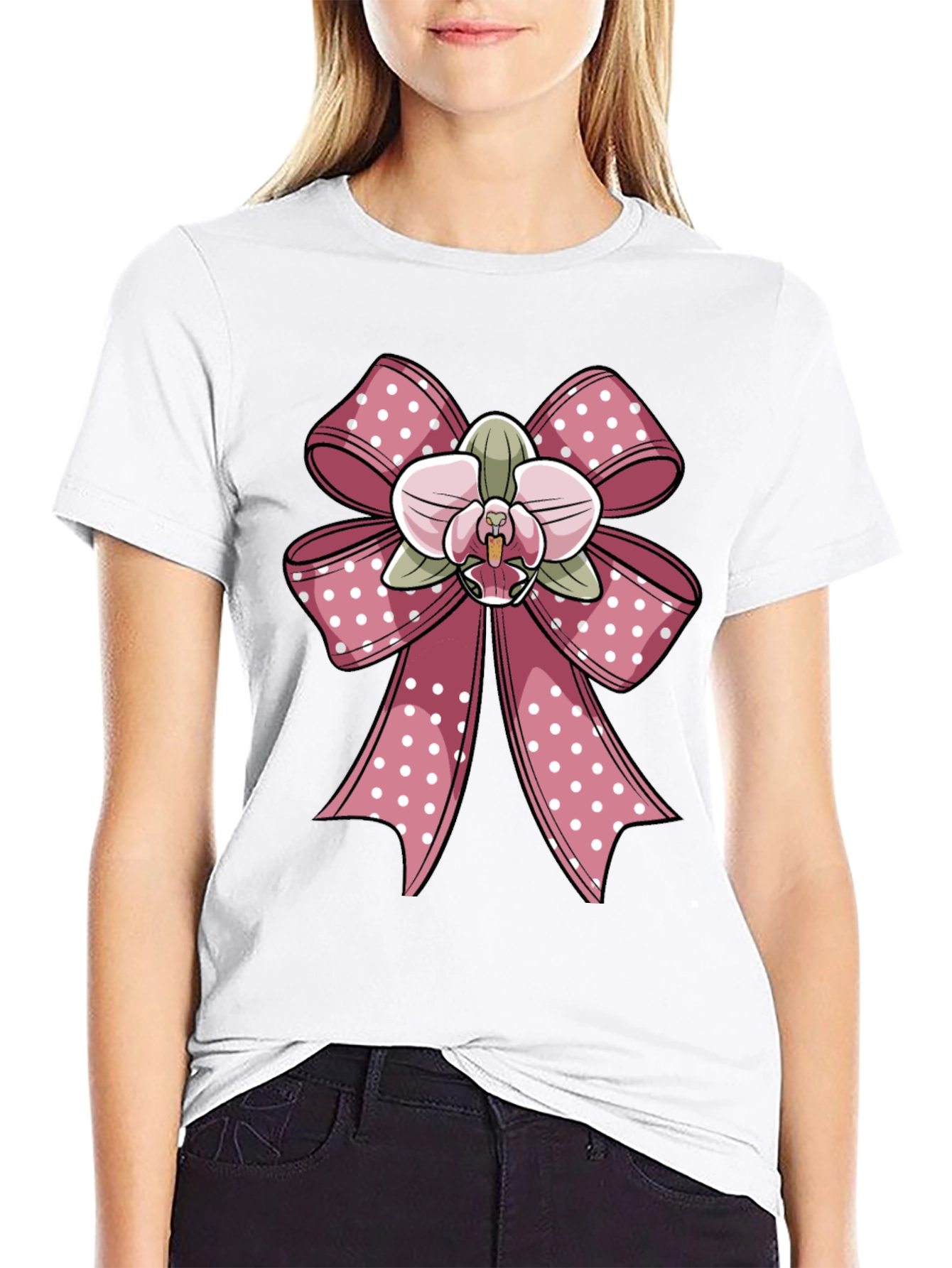 Pink Floral Bow T-Shirt