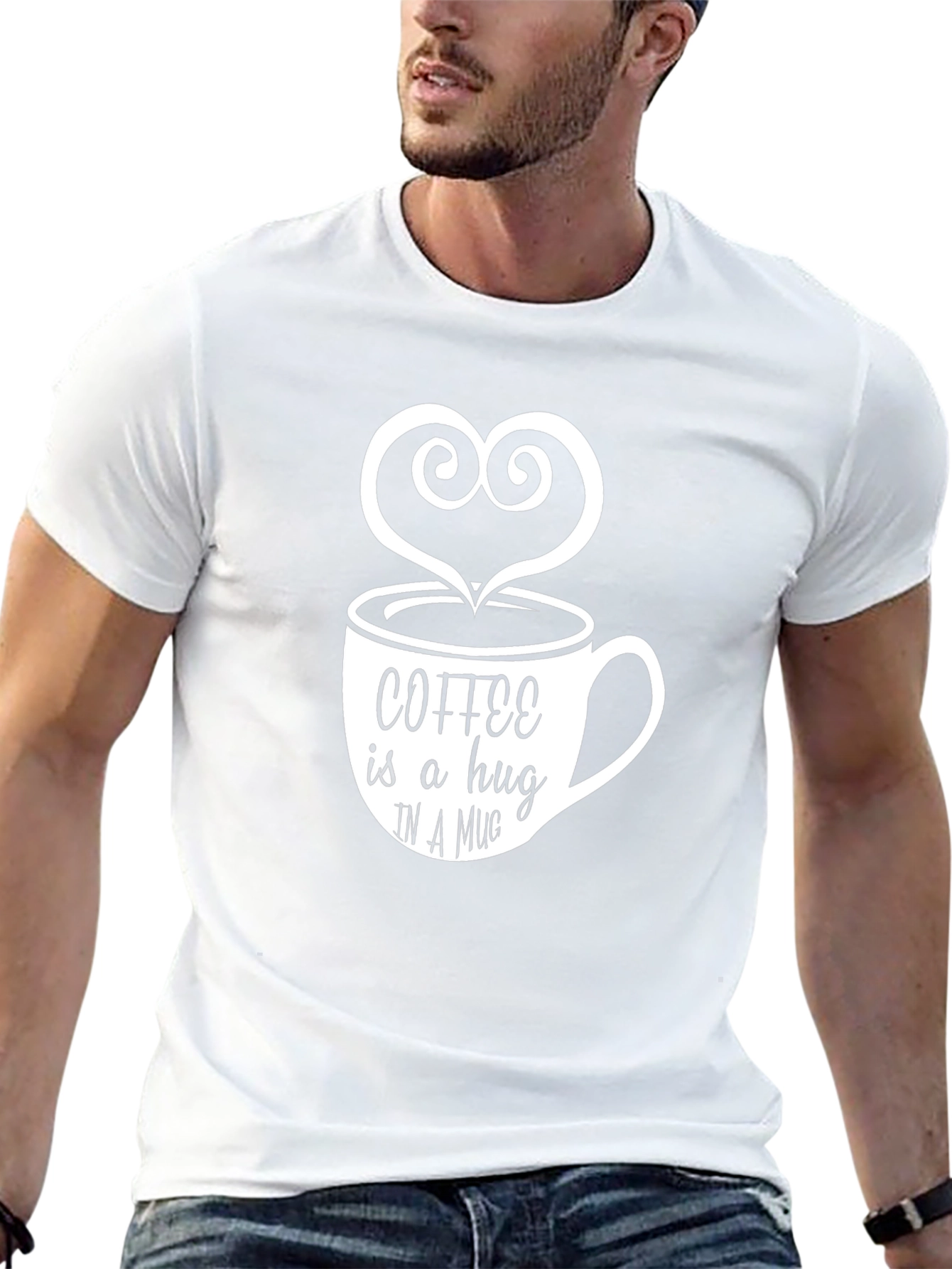 Coffee is a Hug T-Shirt - Unisex Black Tee