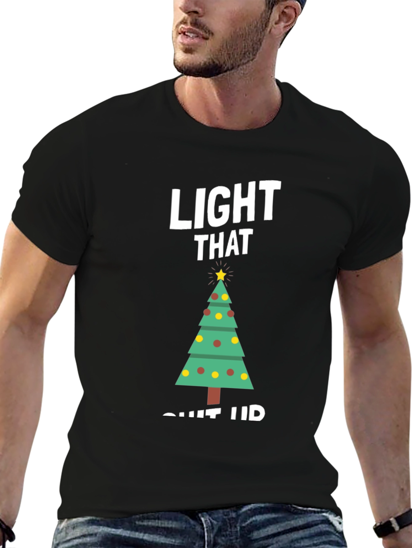 Festive Christmas Tree Graphic T-Shirt