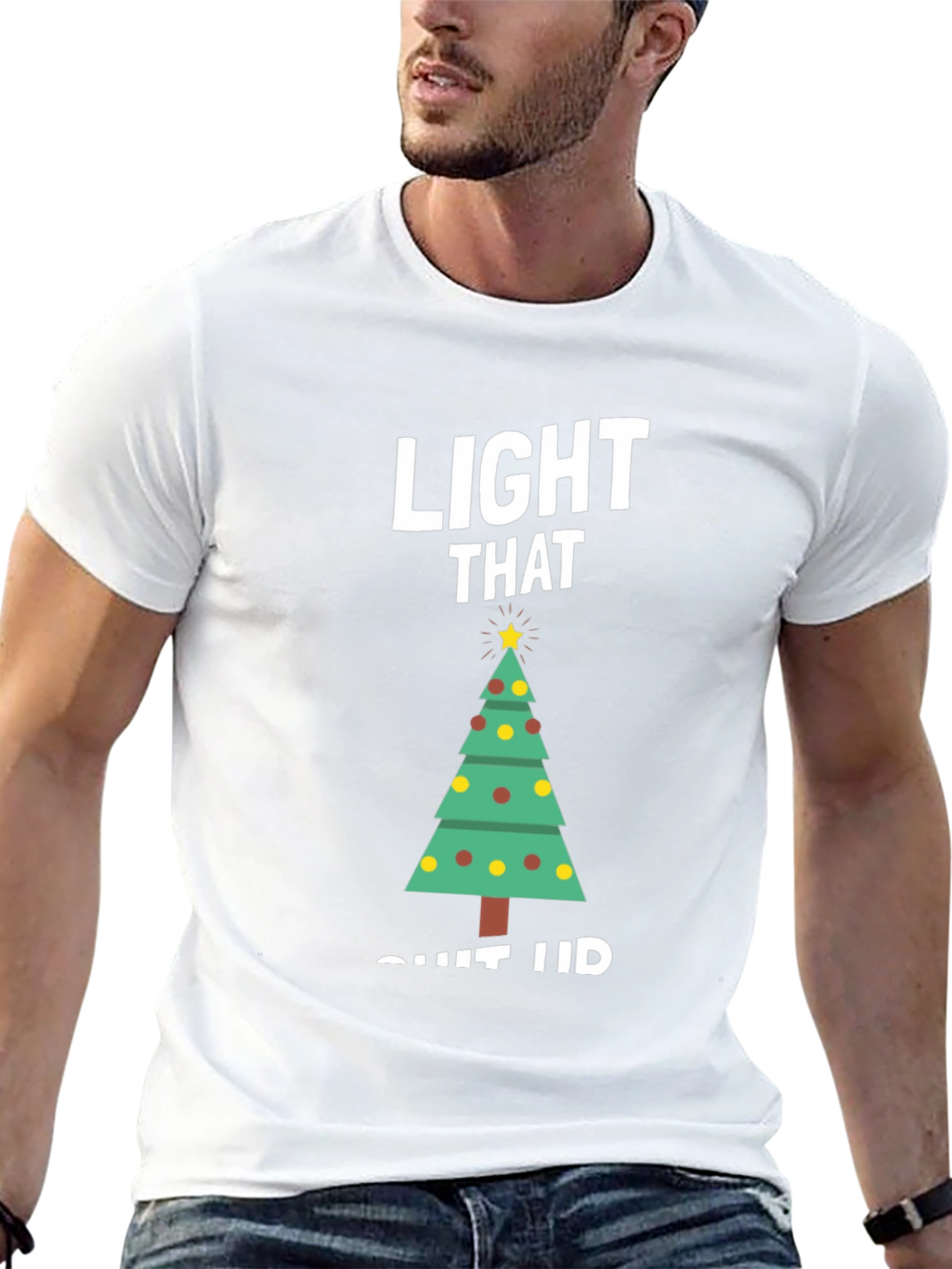 Festive Christmas Tree Graphic T-Shirt