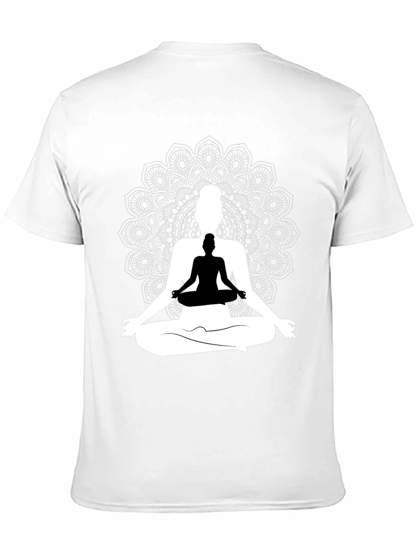 Meditative Mandala Graphic Tee - Black