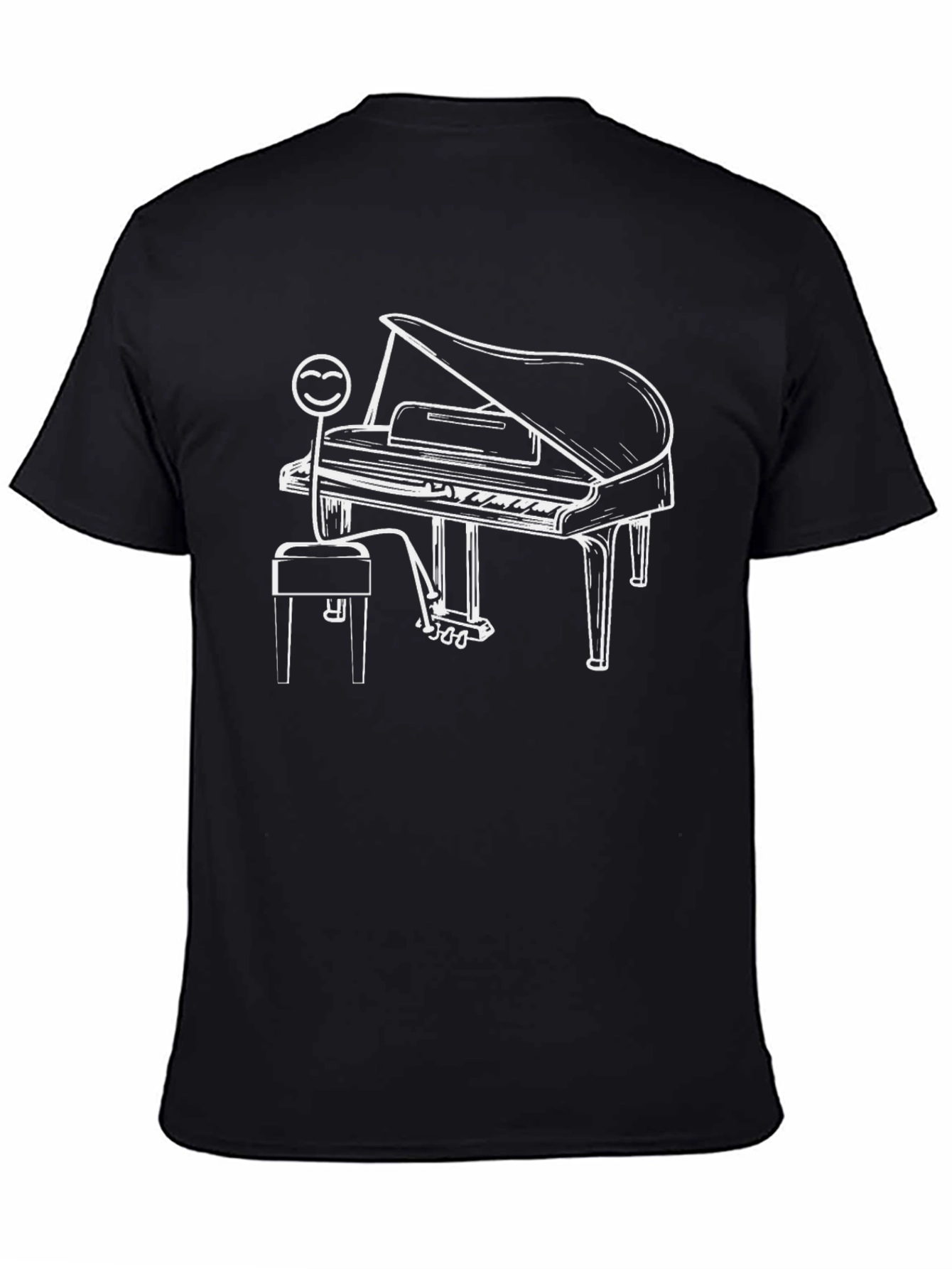 Funny Piano Player Graphic T-Shirt