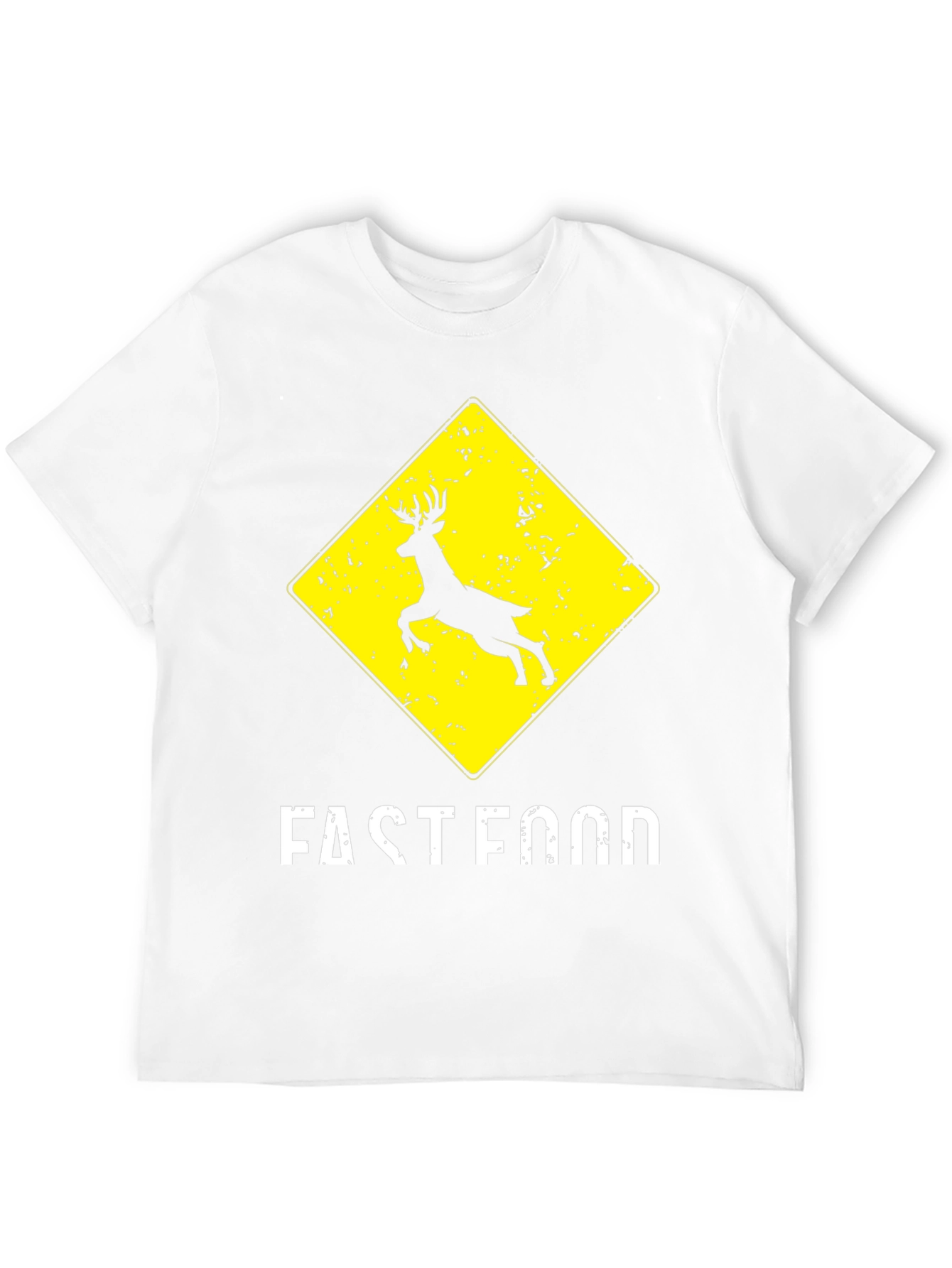 Fast Food Deer Crossing Graphic T-Shirt