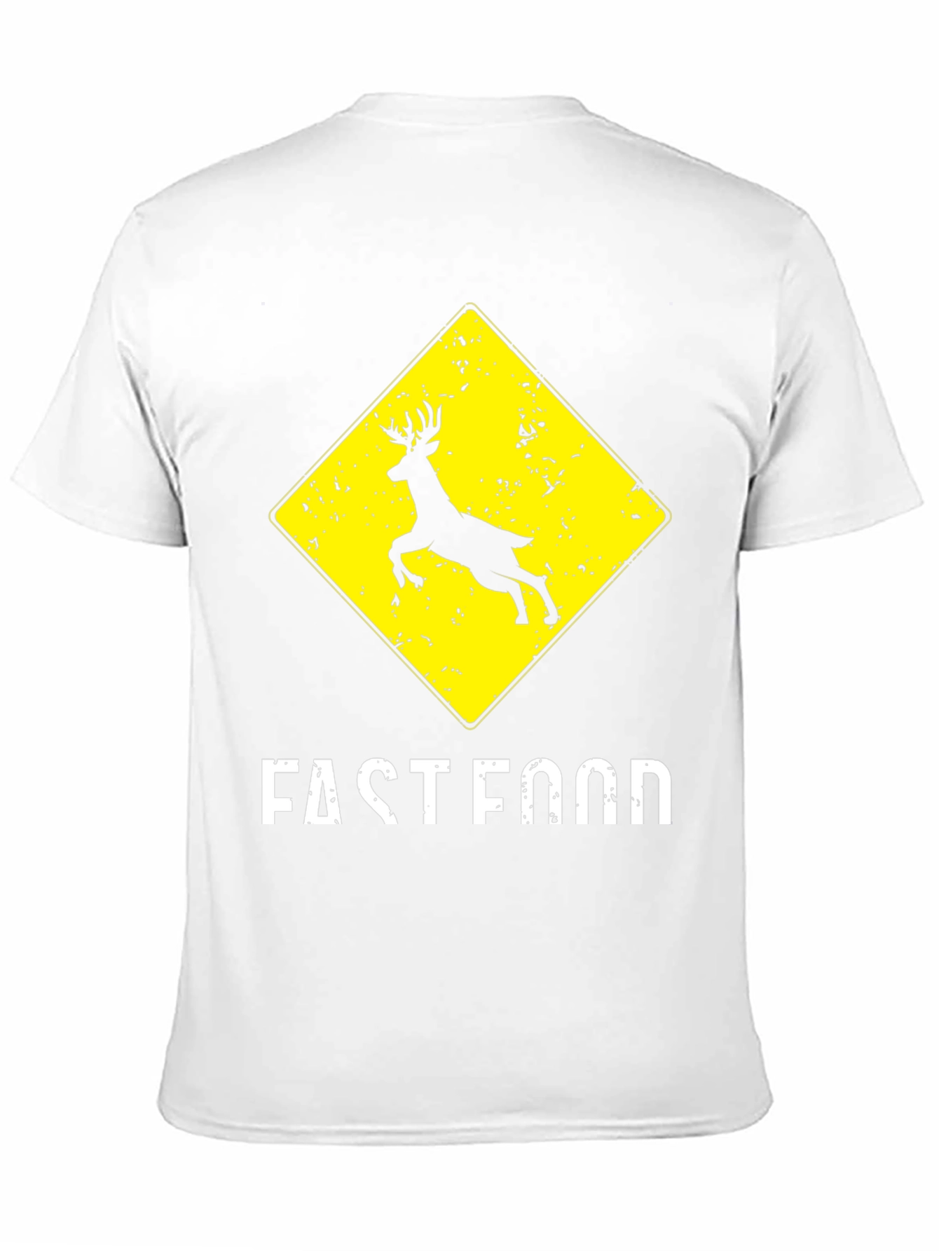 Fast Food Deer Crossing Graphic T-Shirt