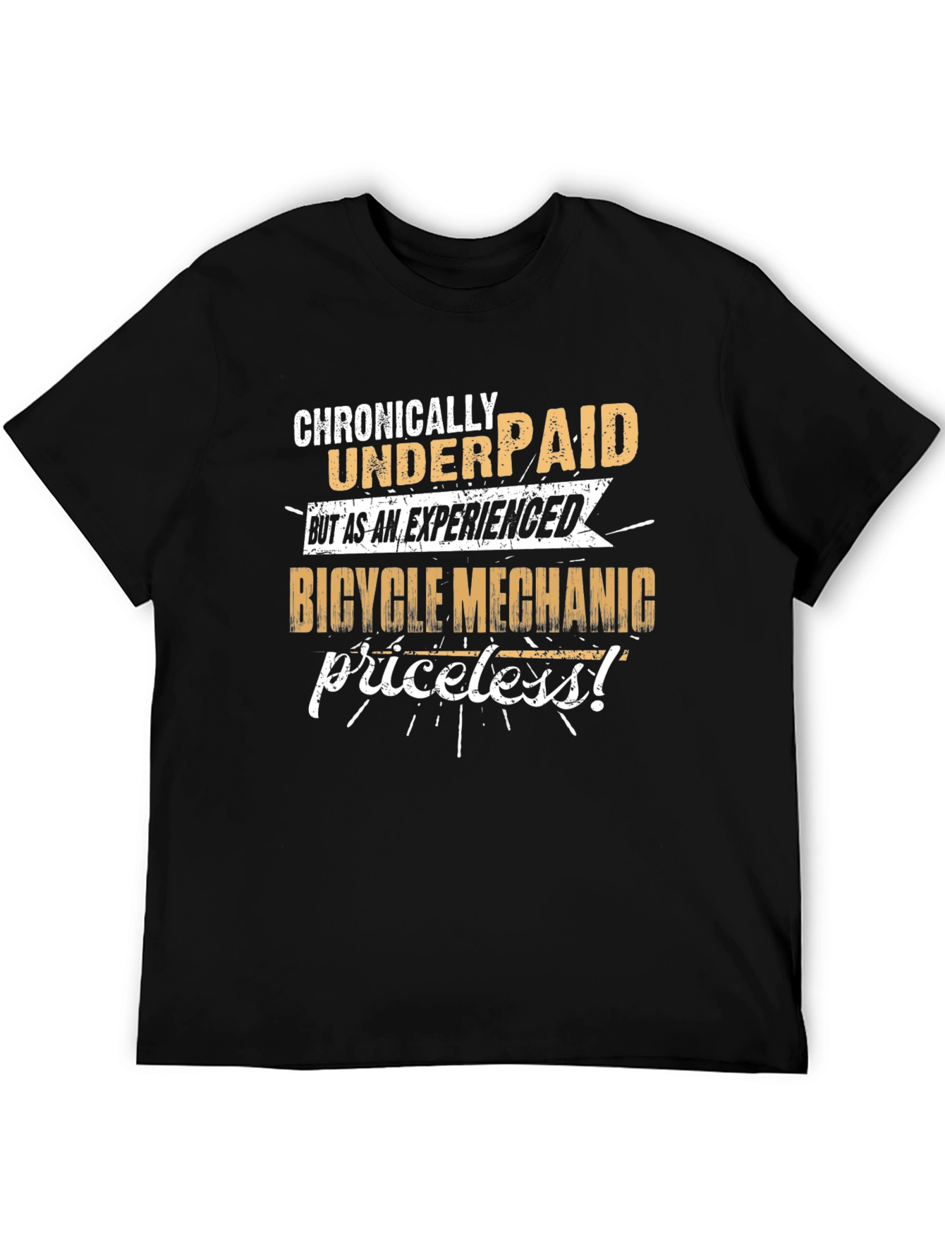Bicycle Mechanic Humor T-Shirt - Chronically Underpaid