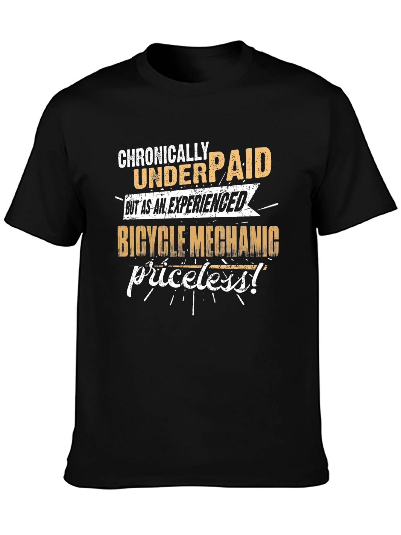 Bicycle Mechanic Humor T-Shirt - Chronically Underpaid
