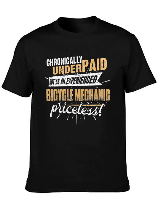 Bicycle Mechanic Humor T-Shirt - Chronically Underpaid