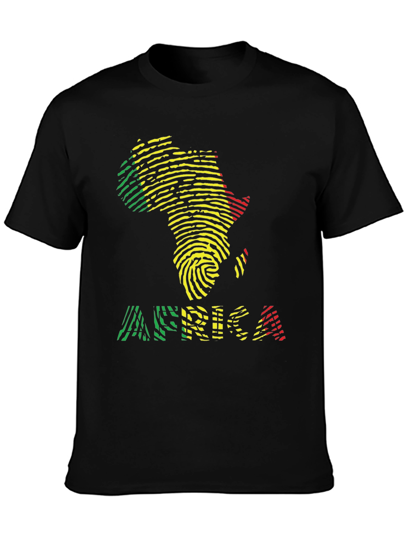 Africa Fingerprint Map Graphic T-Shirt