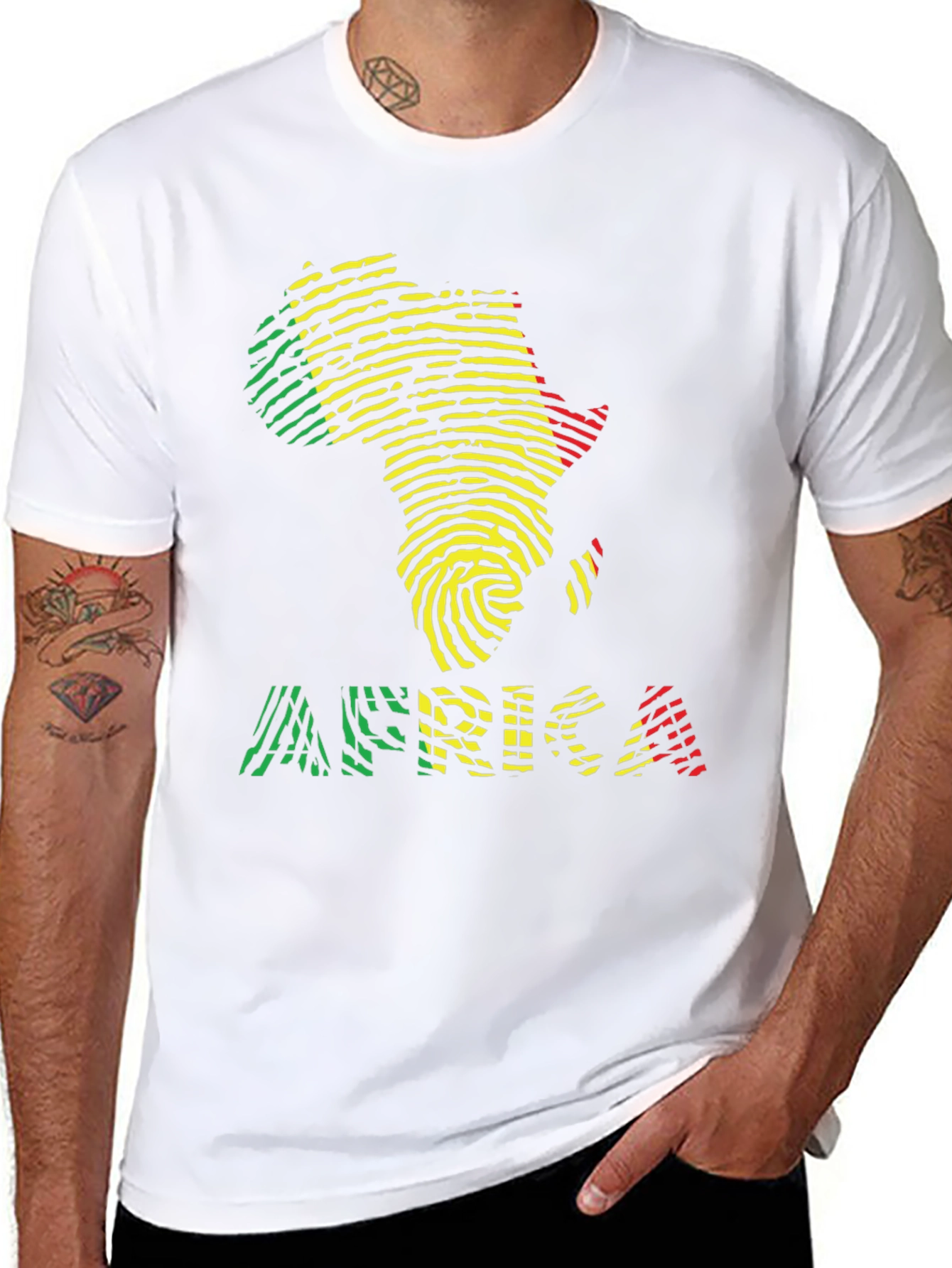 Africa Fingerprint Map Graphic T-Shirt