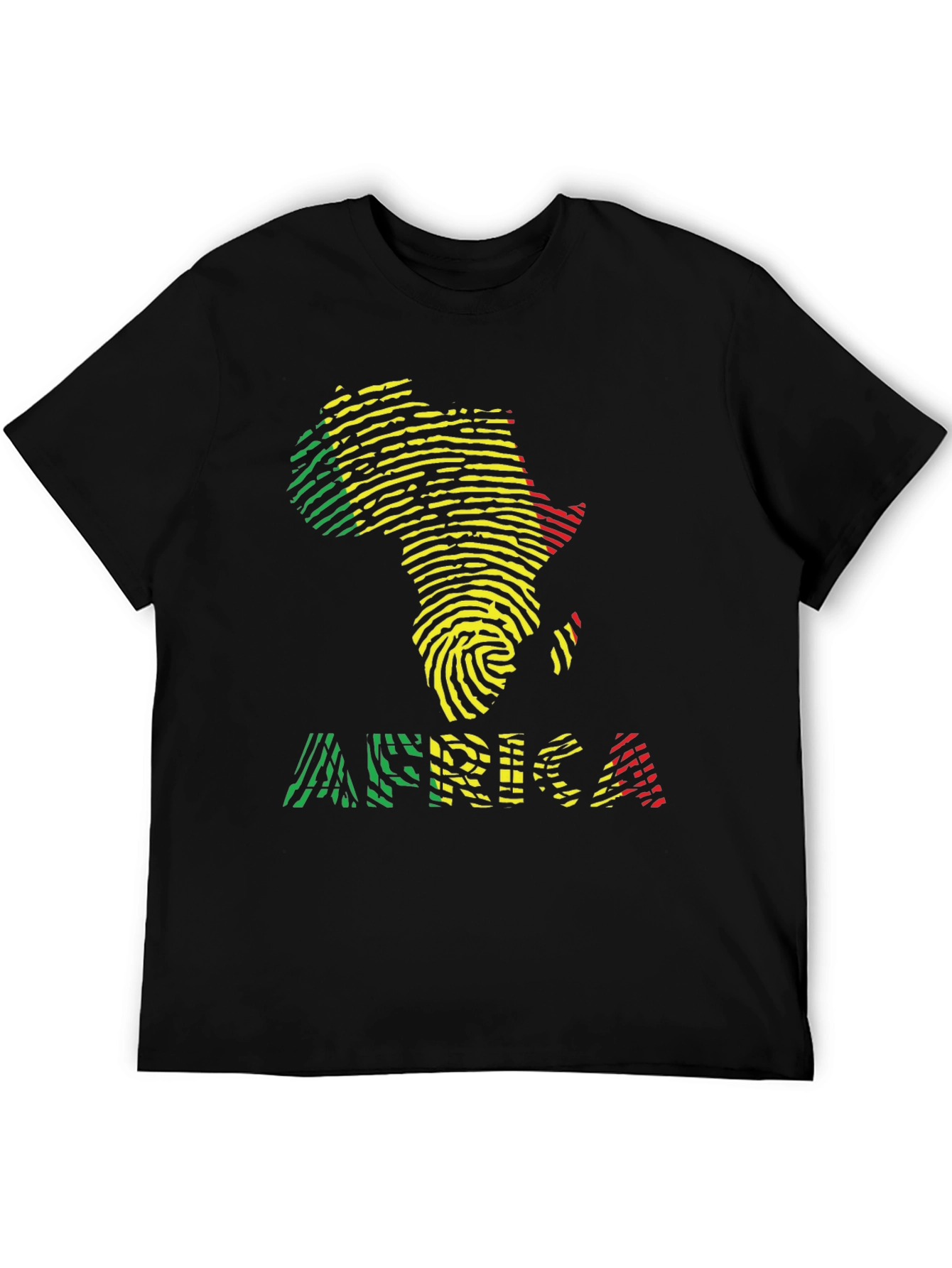 Africa Fingerprint Map Graphic T-Shirt