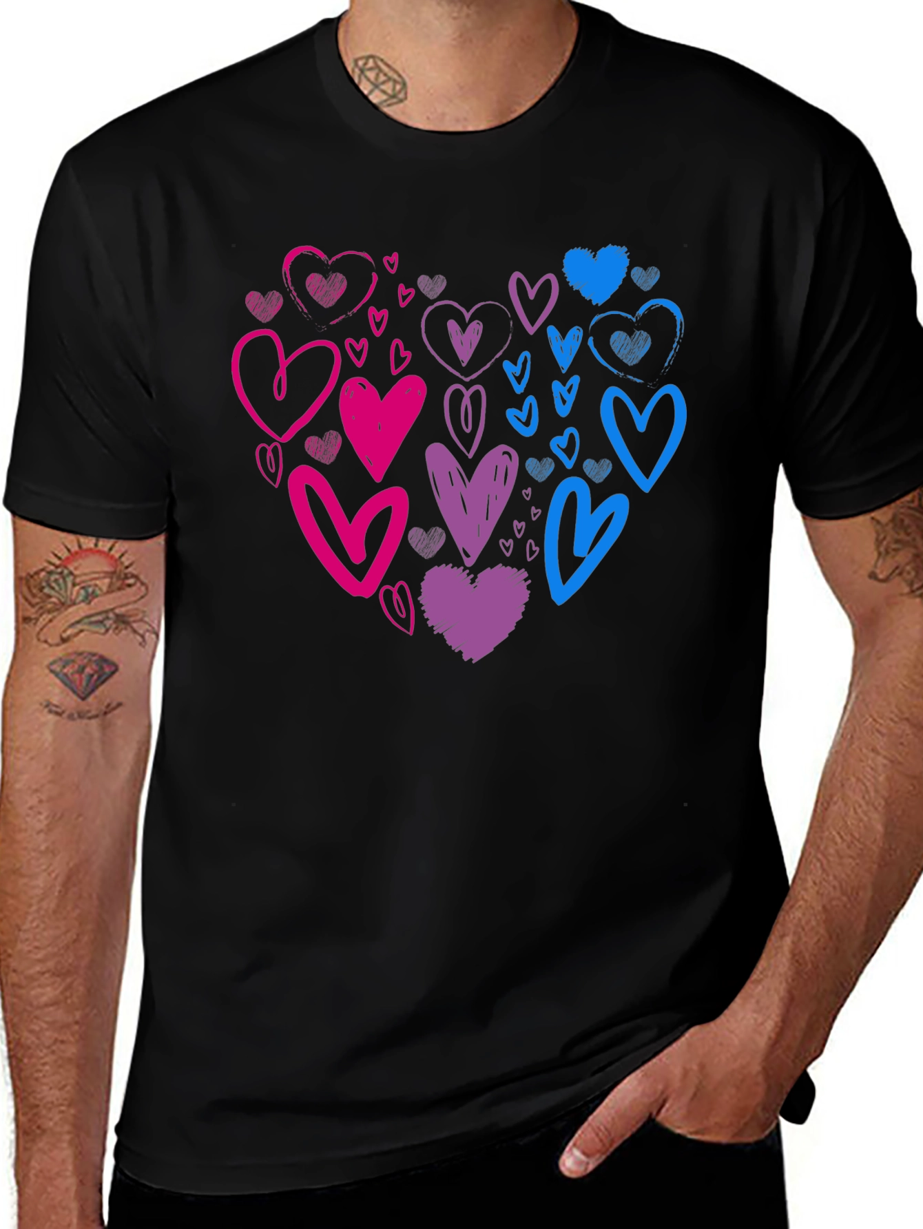 Bisexual Pride Heart T-Shirt