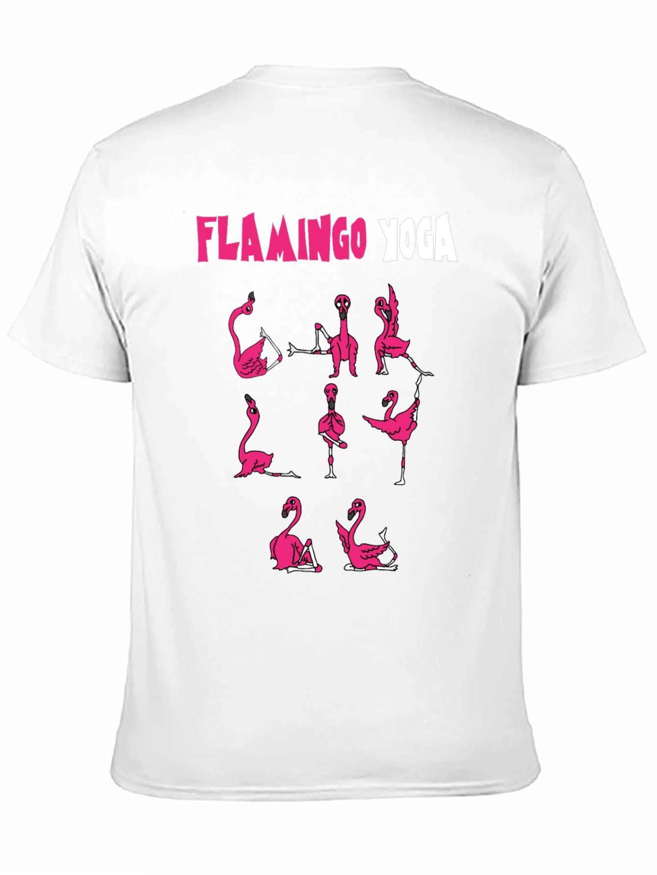 Flamingo Yoga Graphic T-Shirt - Black Cotton Tee